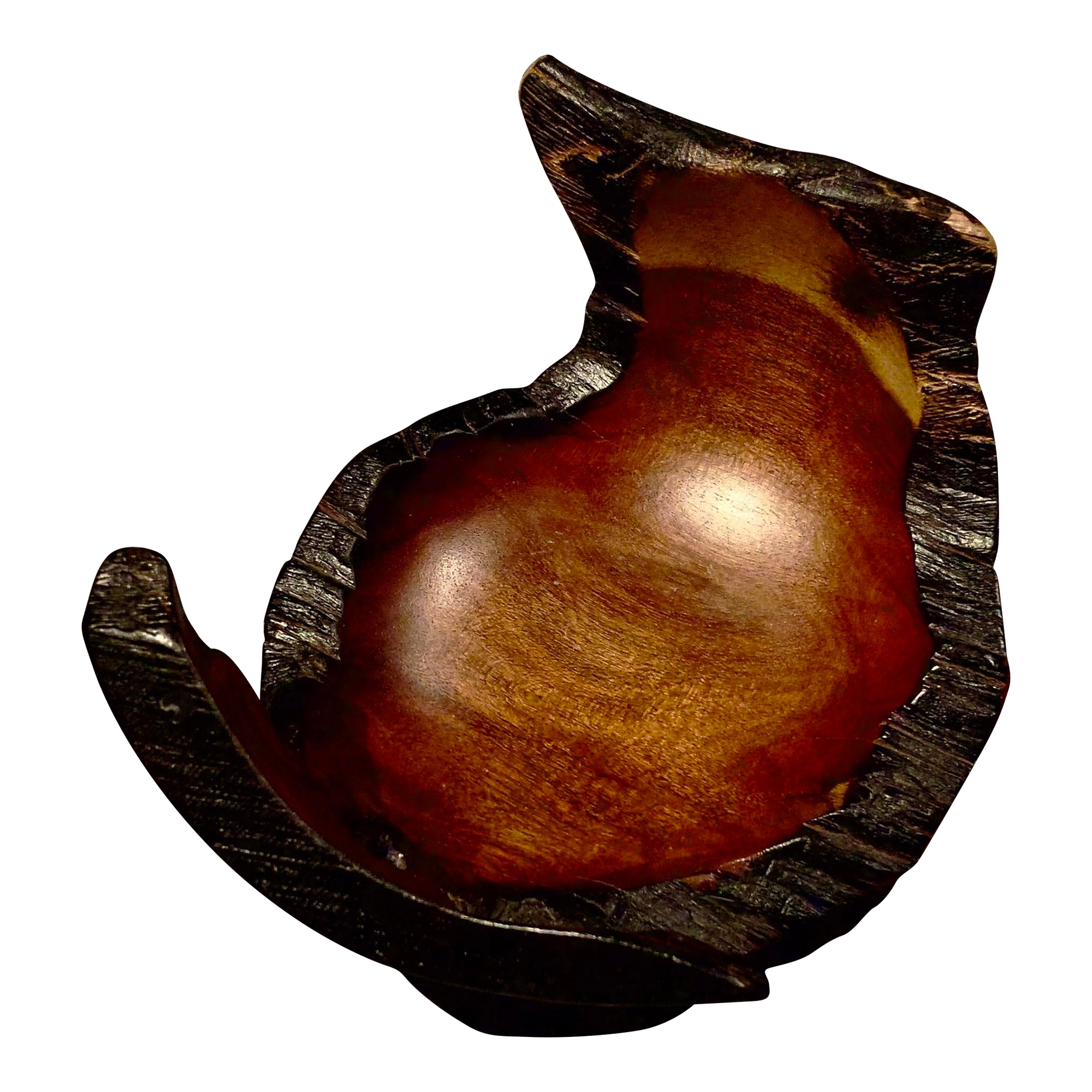 Vintage Arturo Solano Live Edge Decorative Handmade Wooden Artisan Bowl |  Chairish