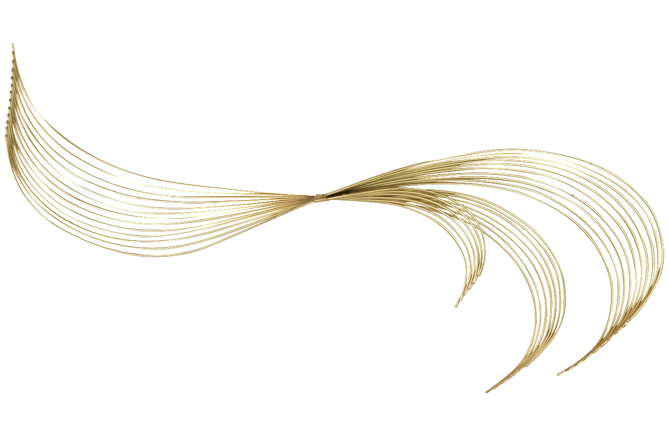vintage curtis jere gold wave wall sculpture 2671