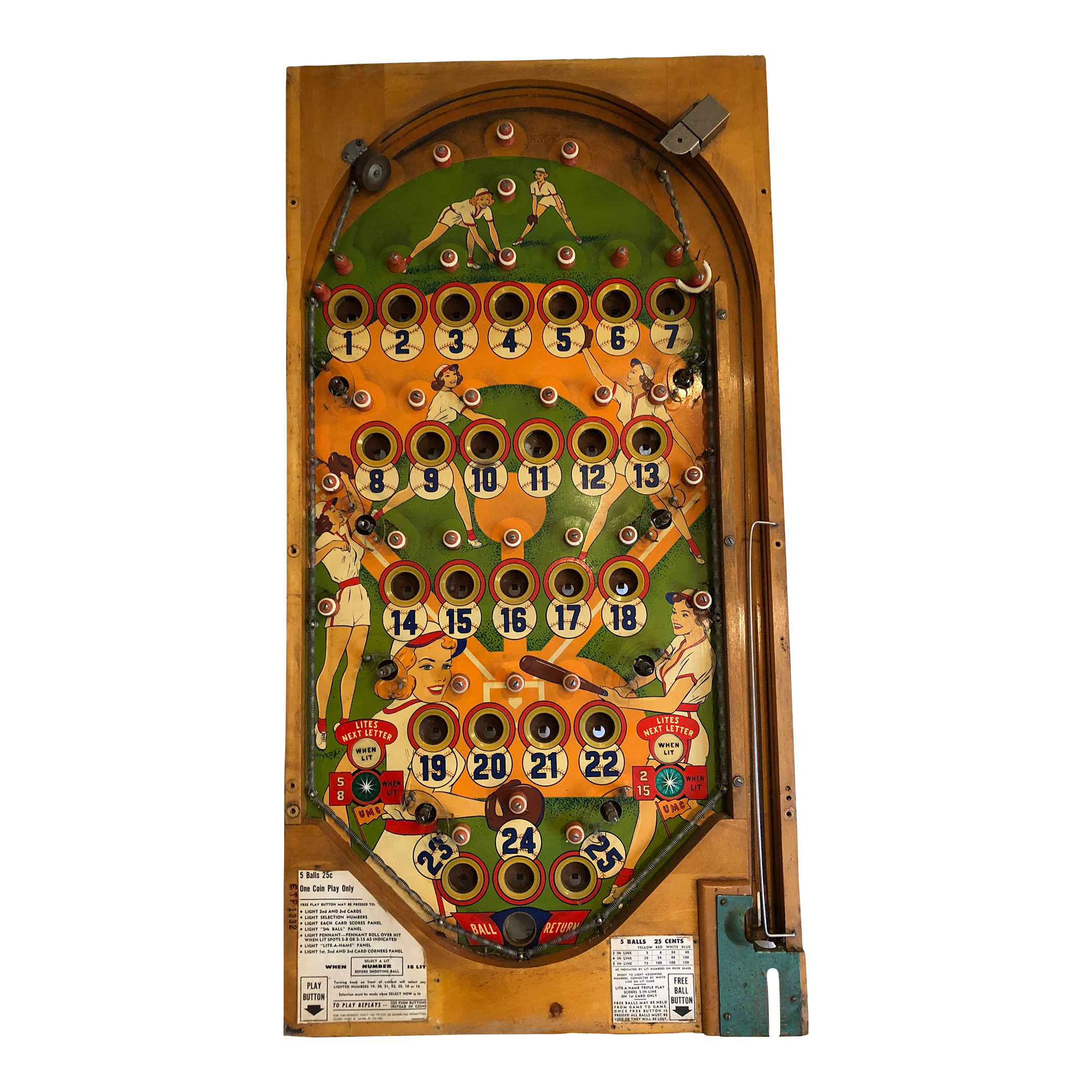 1940's Pinball Play Surface | Chairish