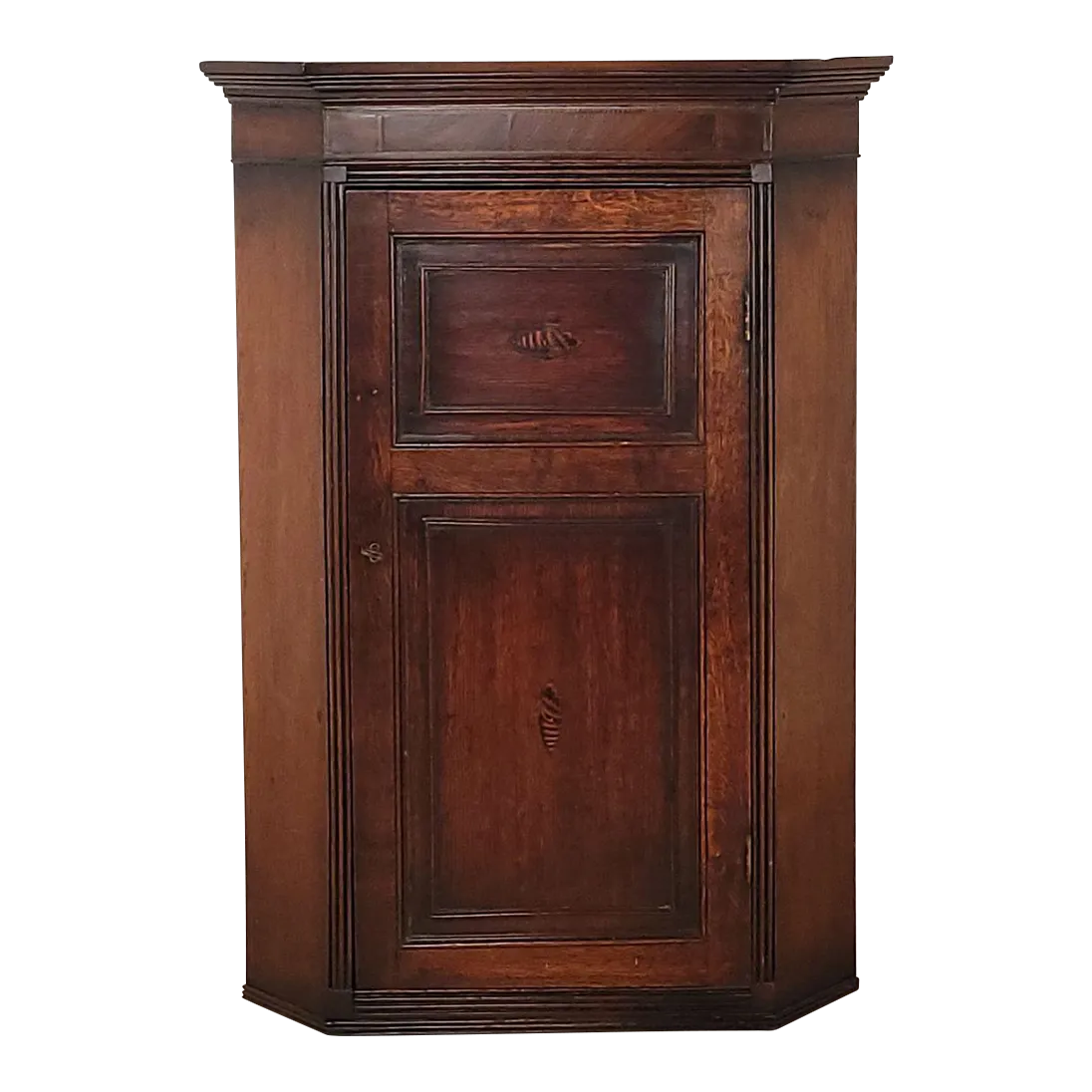 English Oak Hanging Corner Cupboard, Circa 1800 Chairish