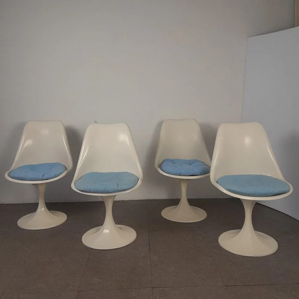 Space Age Tulip Dining Chairs, 1960s, Set of 4