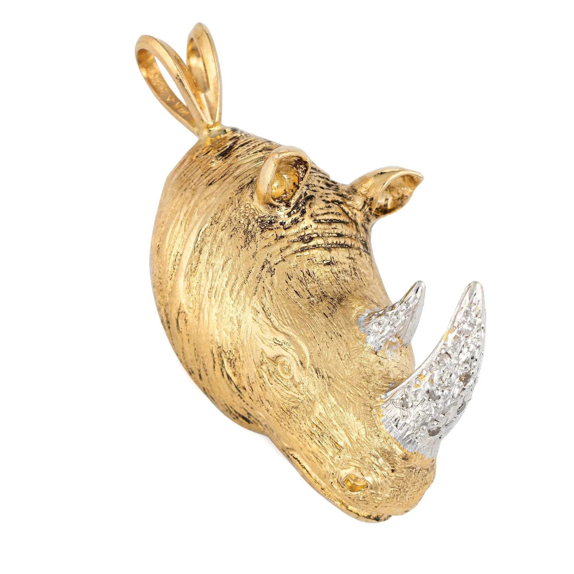 Gold rhino deals pendant