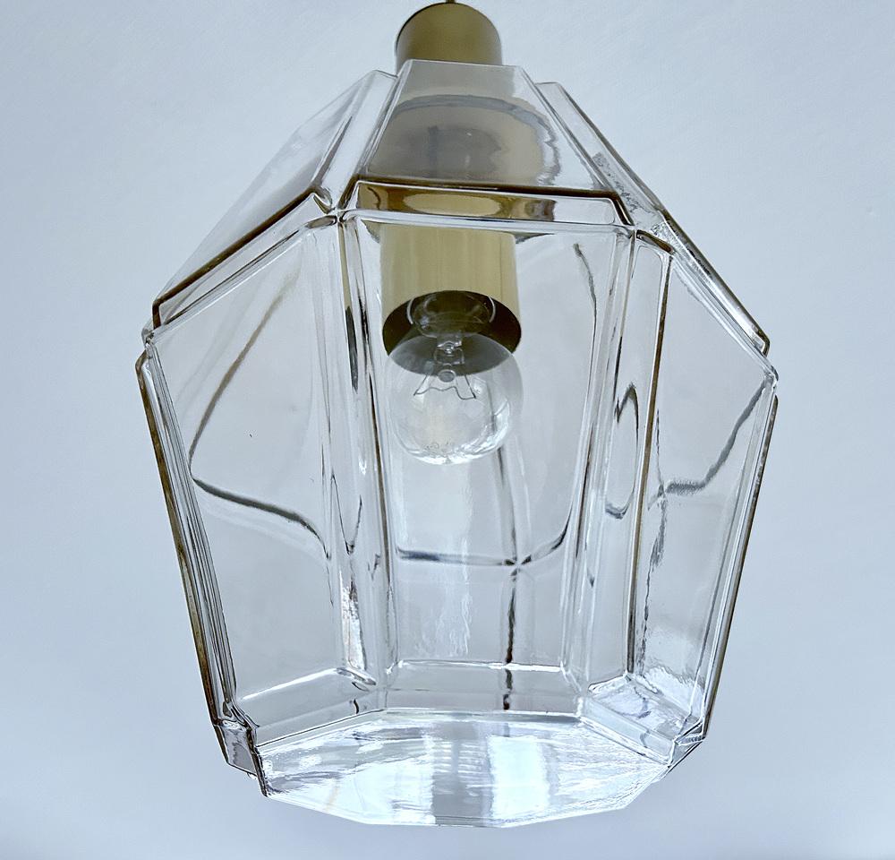 Vintage Pendant Light in Glass from Limburg