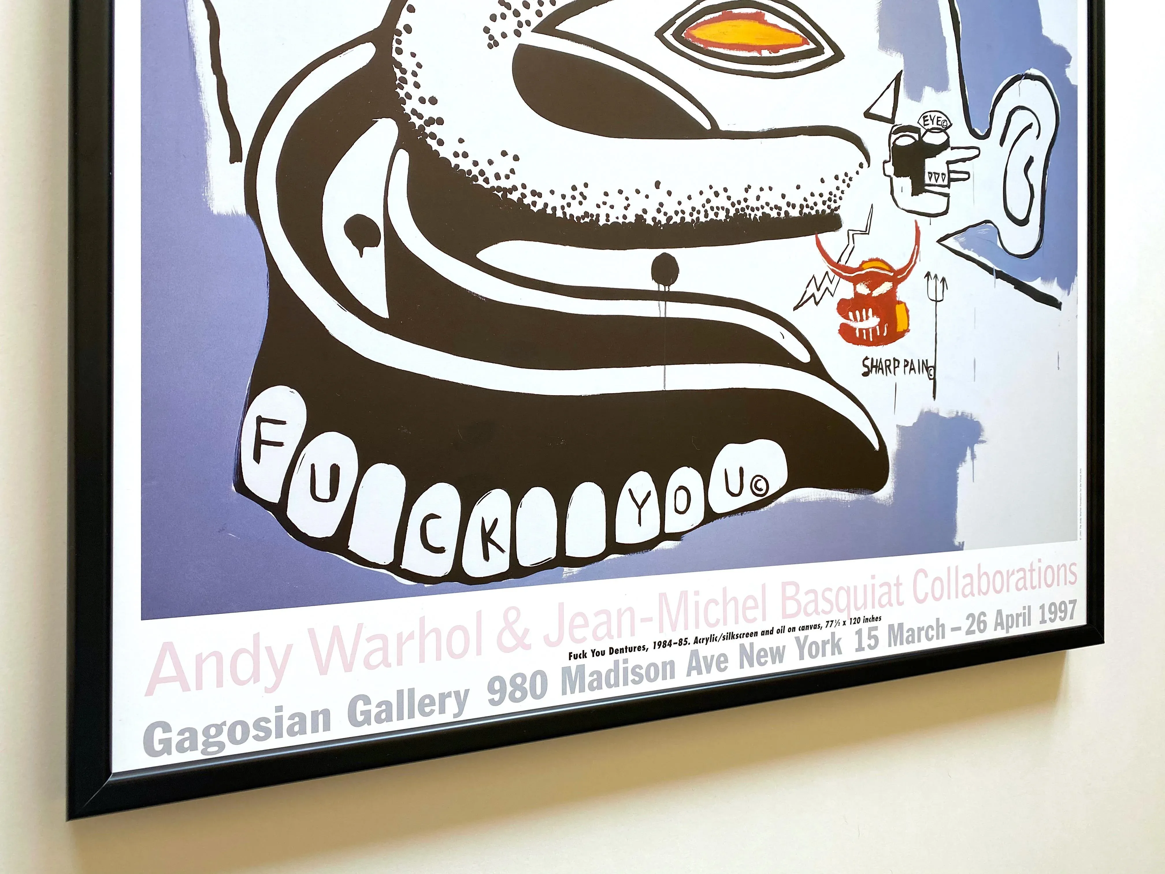 Andy Warhol & Jean Michel Basquiat Vintage 1997 Lithograph Print