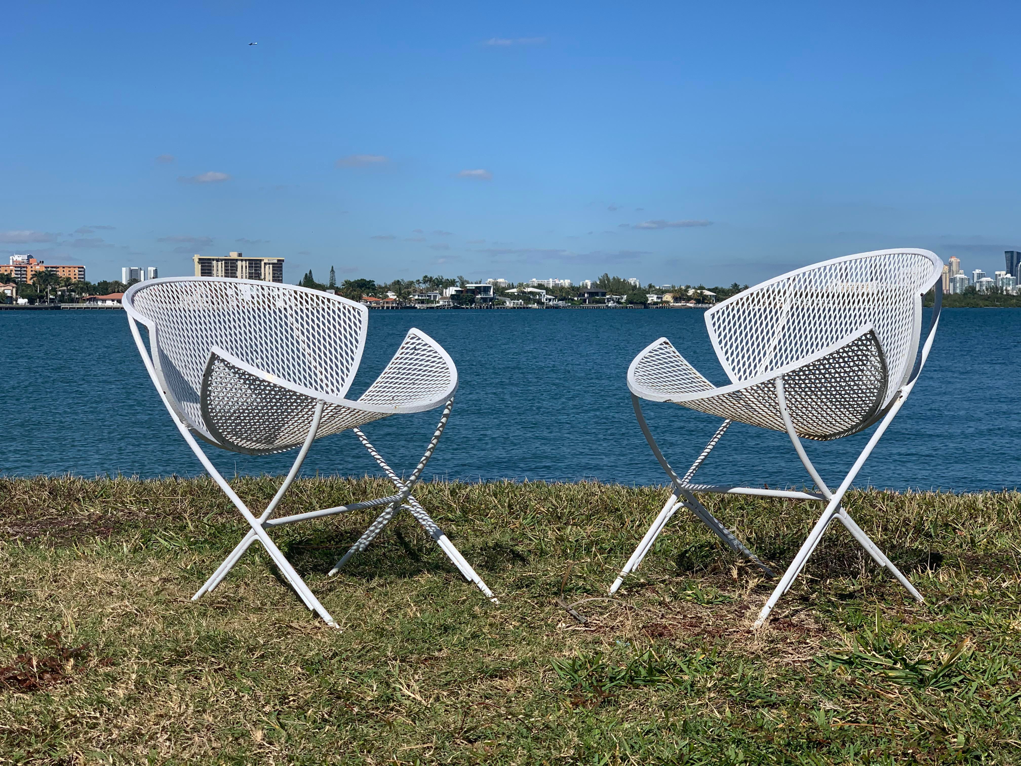 1950s Orange Slice Patio Chairs Maurizio Tempestini for Salterini