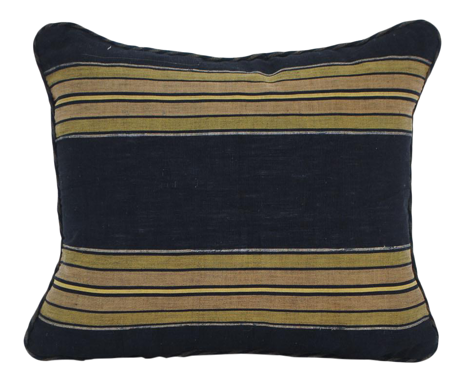 Japanese Cotton Shima Striped Pillow Chairish