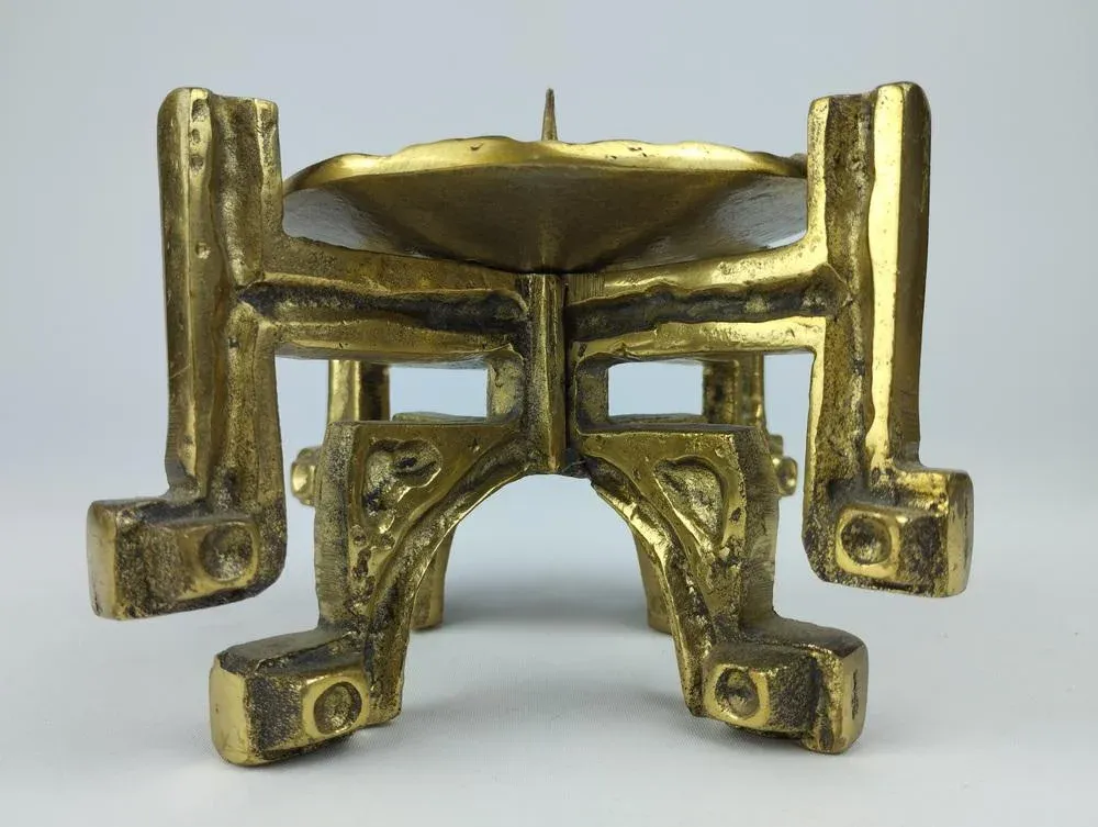 Brutalist Candleholder in the style of Giuseppe Gallo, 1970s