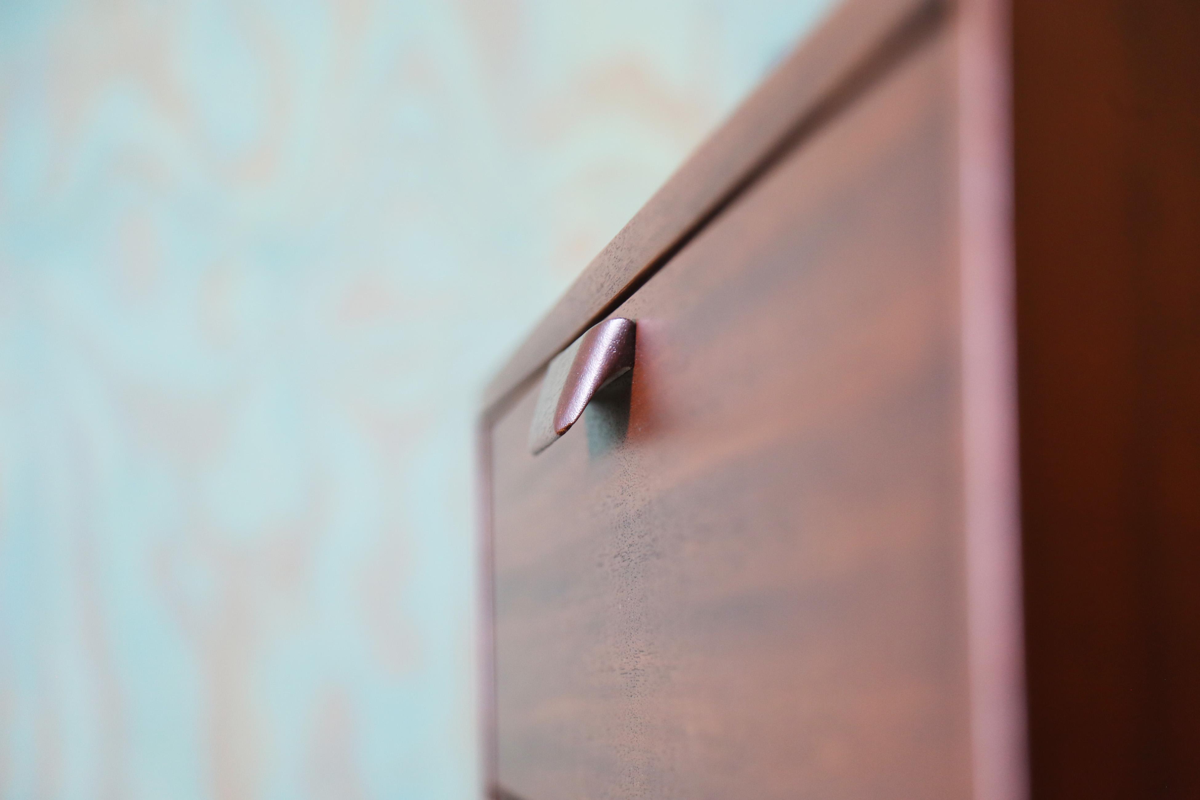 1950s Mahogany and Brass Harvey Probber Chest of Drawers Mid Century Modern, Attributed