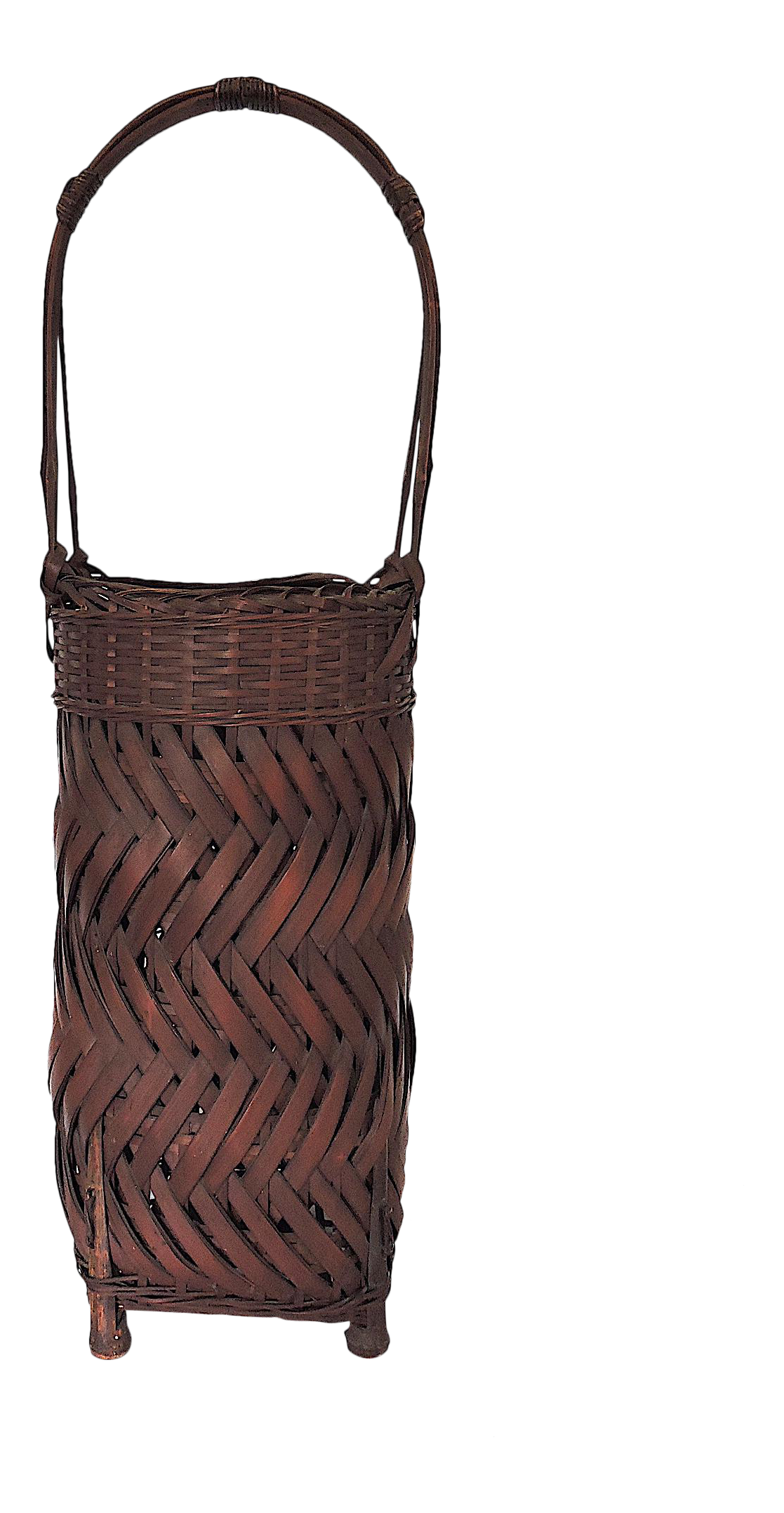 Antique Japanese Woven Bamboo 'Take Kagu' Ikebana Flower Arranging