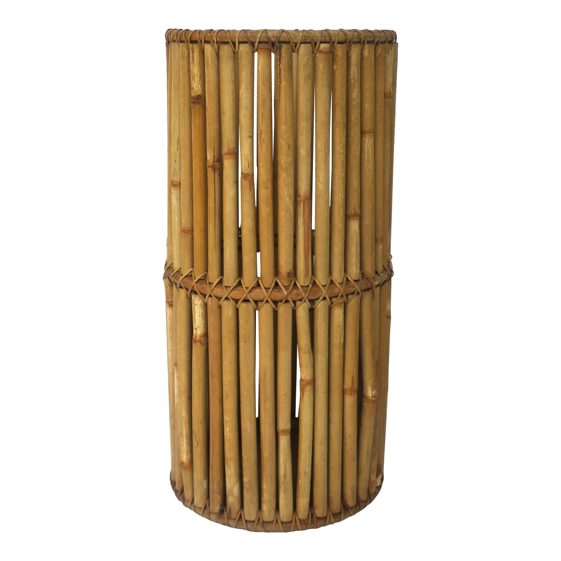 Wicker Bamboo Umbrella Holder Stand Chairish