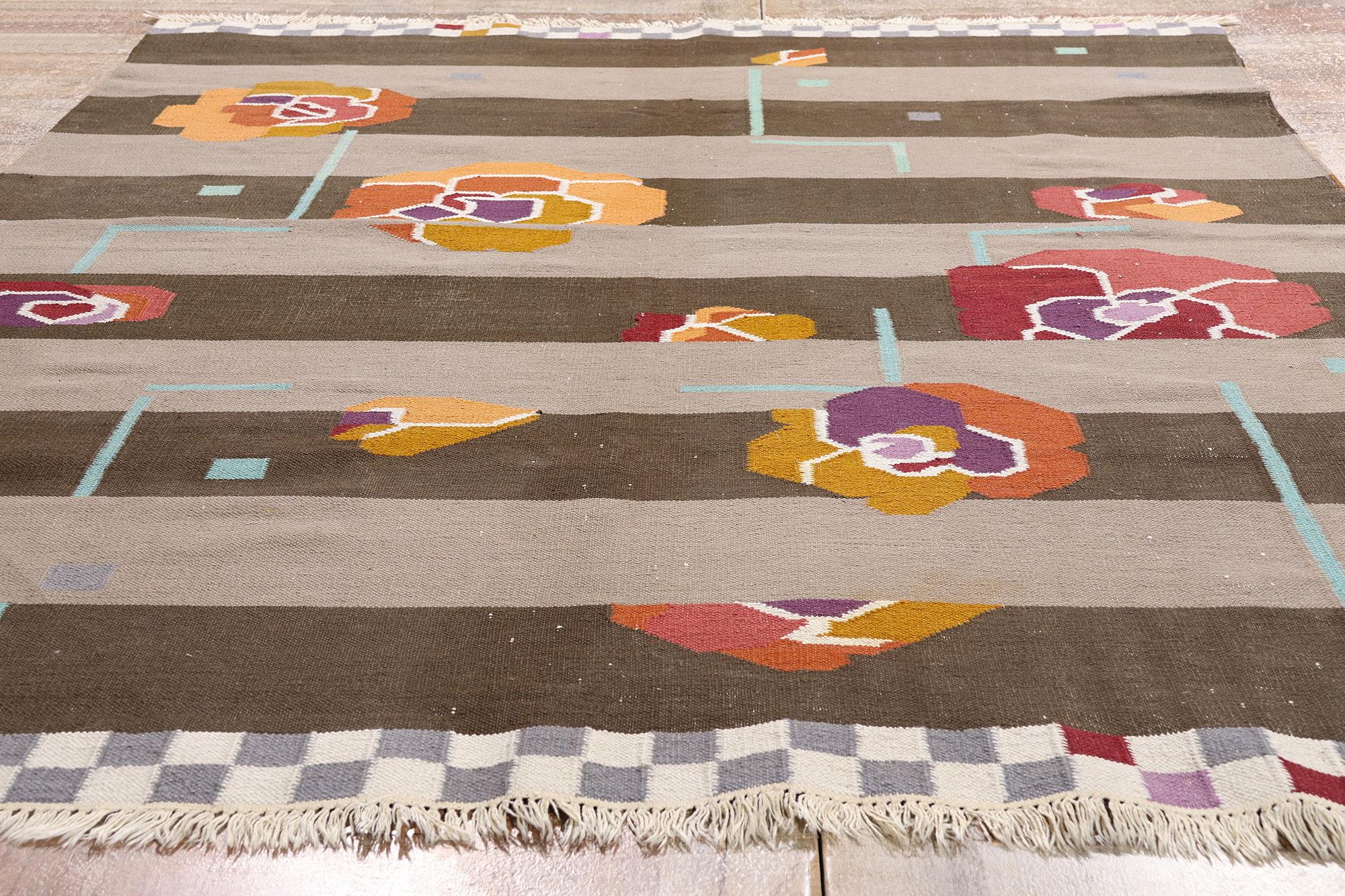Ulla Schumacher Vintage Swedish Rollakan Rug, 05\'08 X 07\'05
