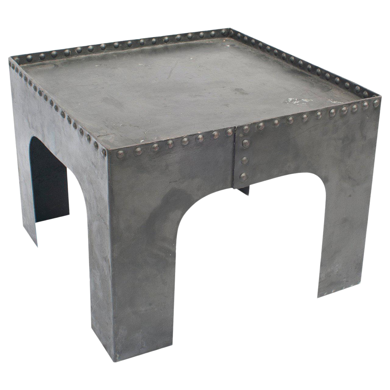 Small Square Industrial Metal Coffee Table Chairish