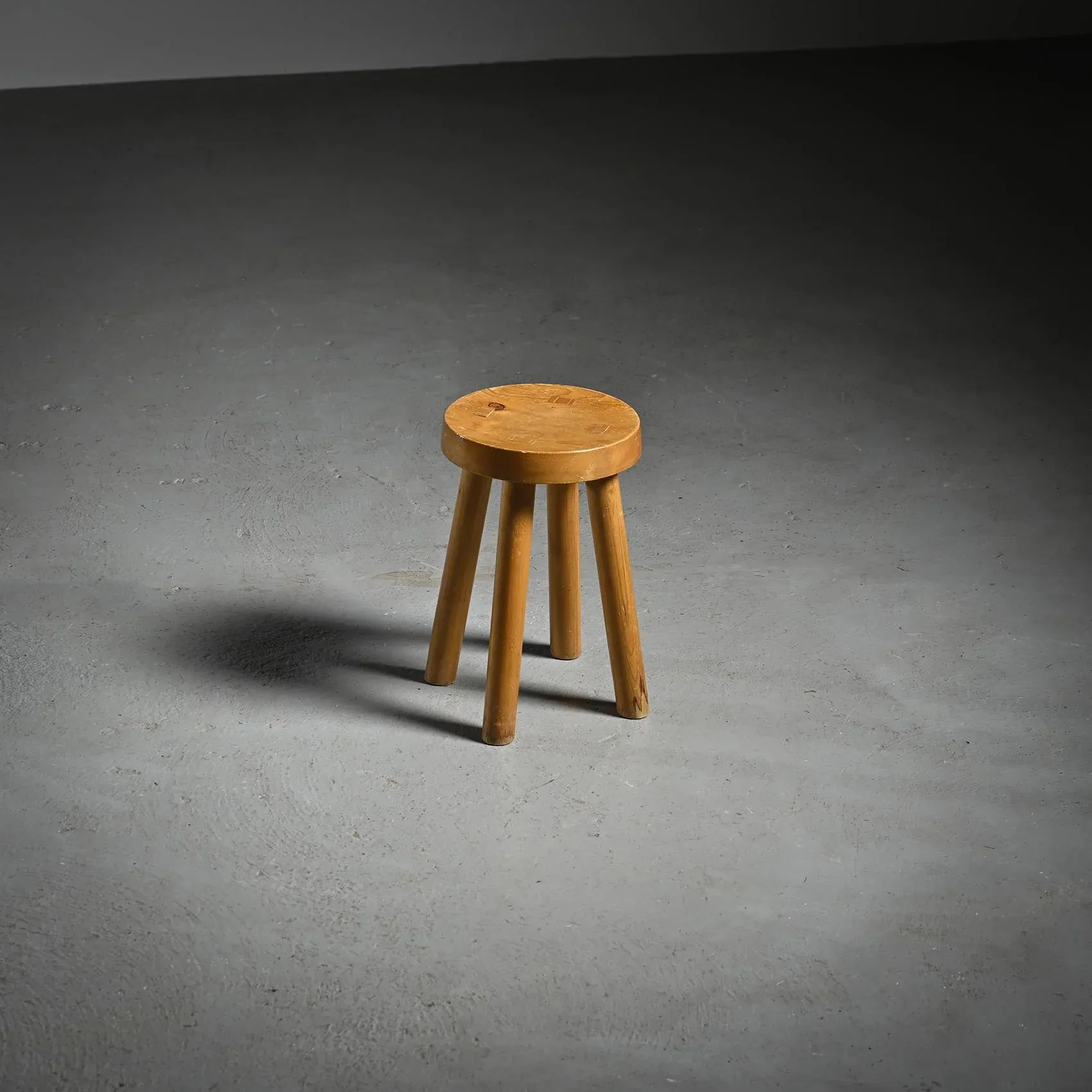 Stool attributed to Charlotte Perriand for Les Arcs, 1960s | Chairish