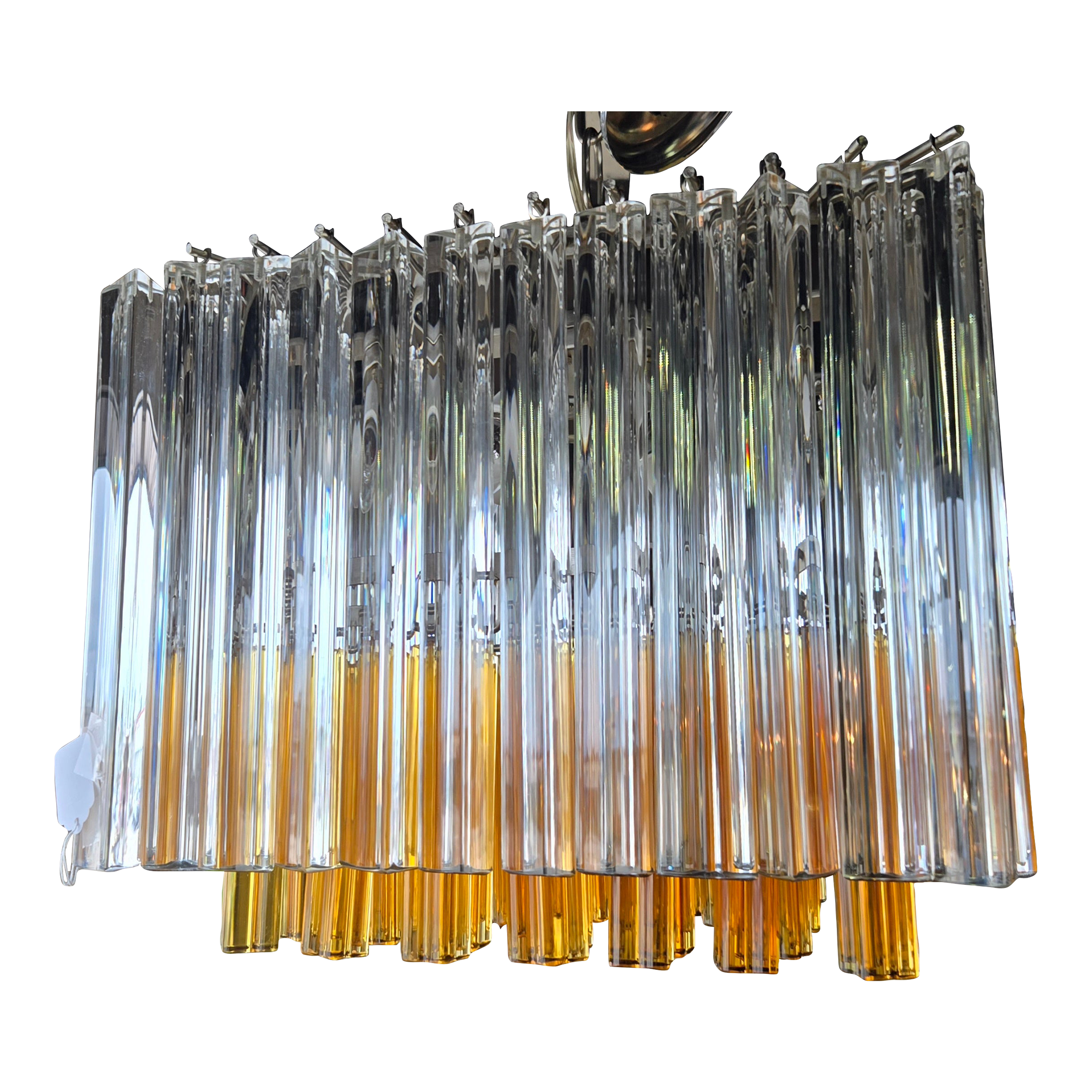 Mid Century Modern Venini Italian Crystal Chandelier
