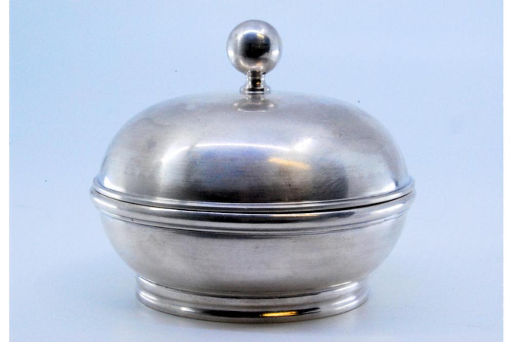 Plain Silver Candy Box with Removable Lid Handle