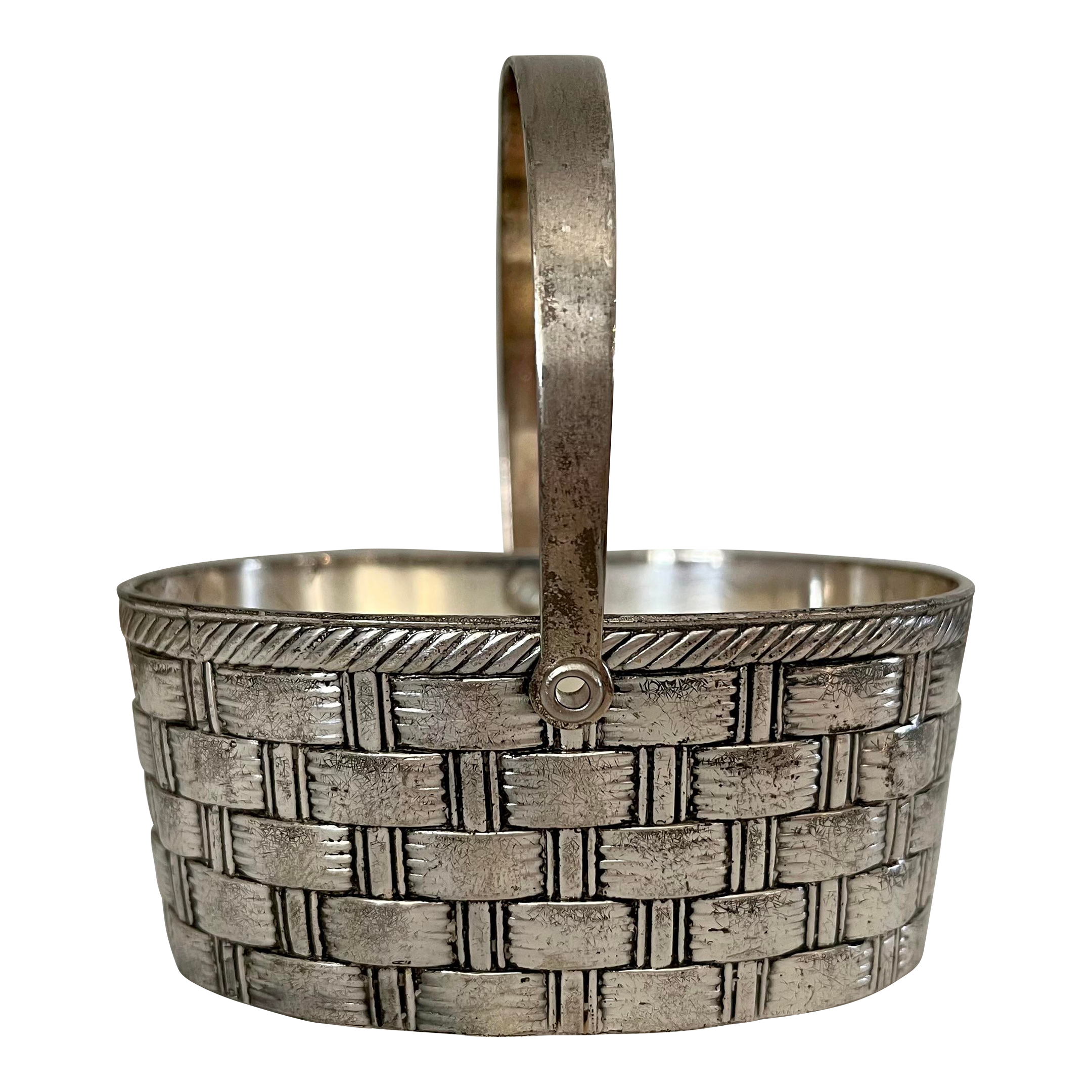 休日限定 Raimond Vintage Silverplate Hinged With Basket Woven Petite その他