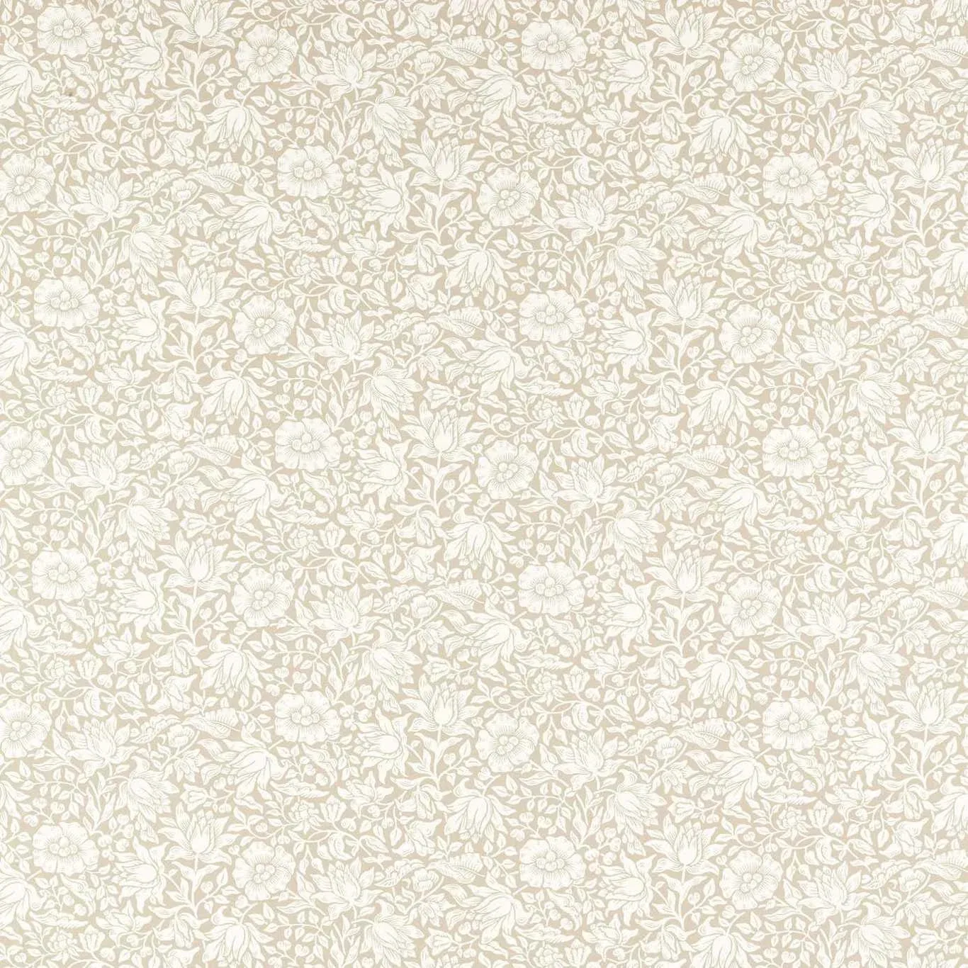 Morris & Co Mallow Fabric in Linen