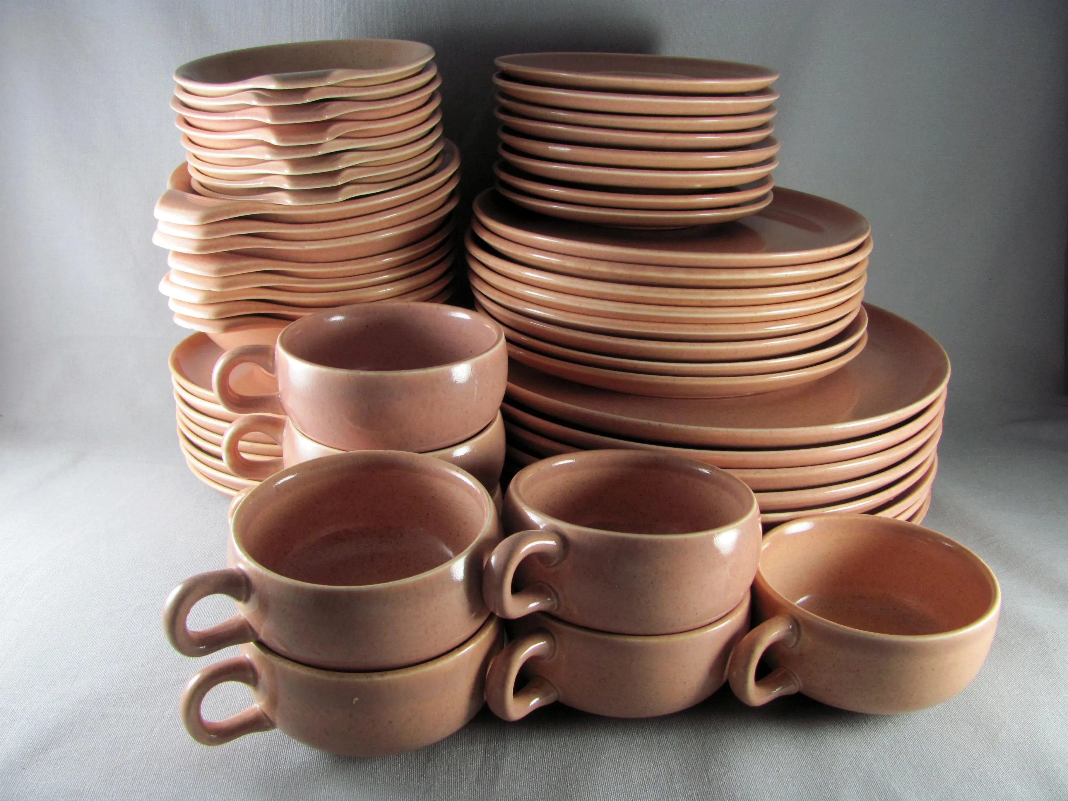 1950s Russel Wright Steubenville American Modern Coral Pink Peach
