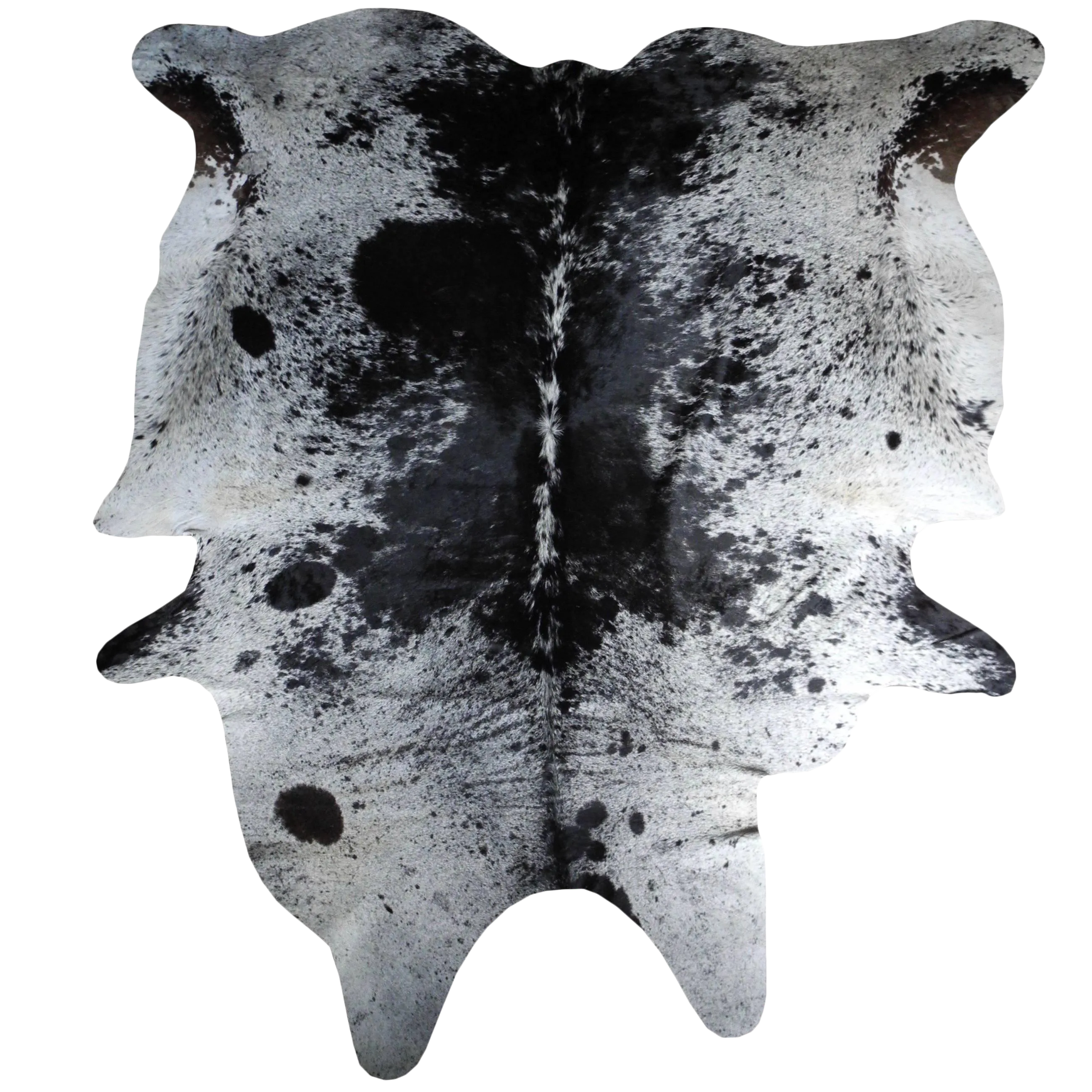 Salt and Pepper Leather Cowhide With Black and White Spots From Brazil