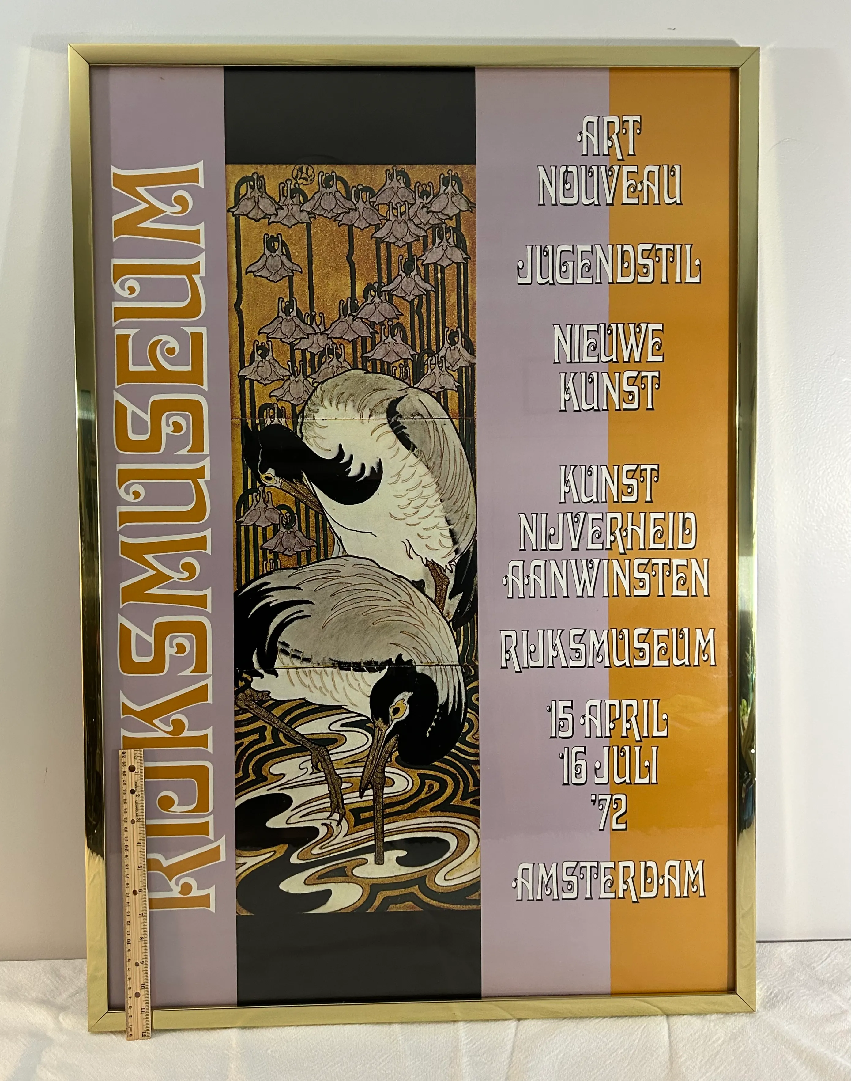 Art Nouveau Exhibition Poster - Jugendstil 1972 Rijksmuseum Amsterdam