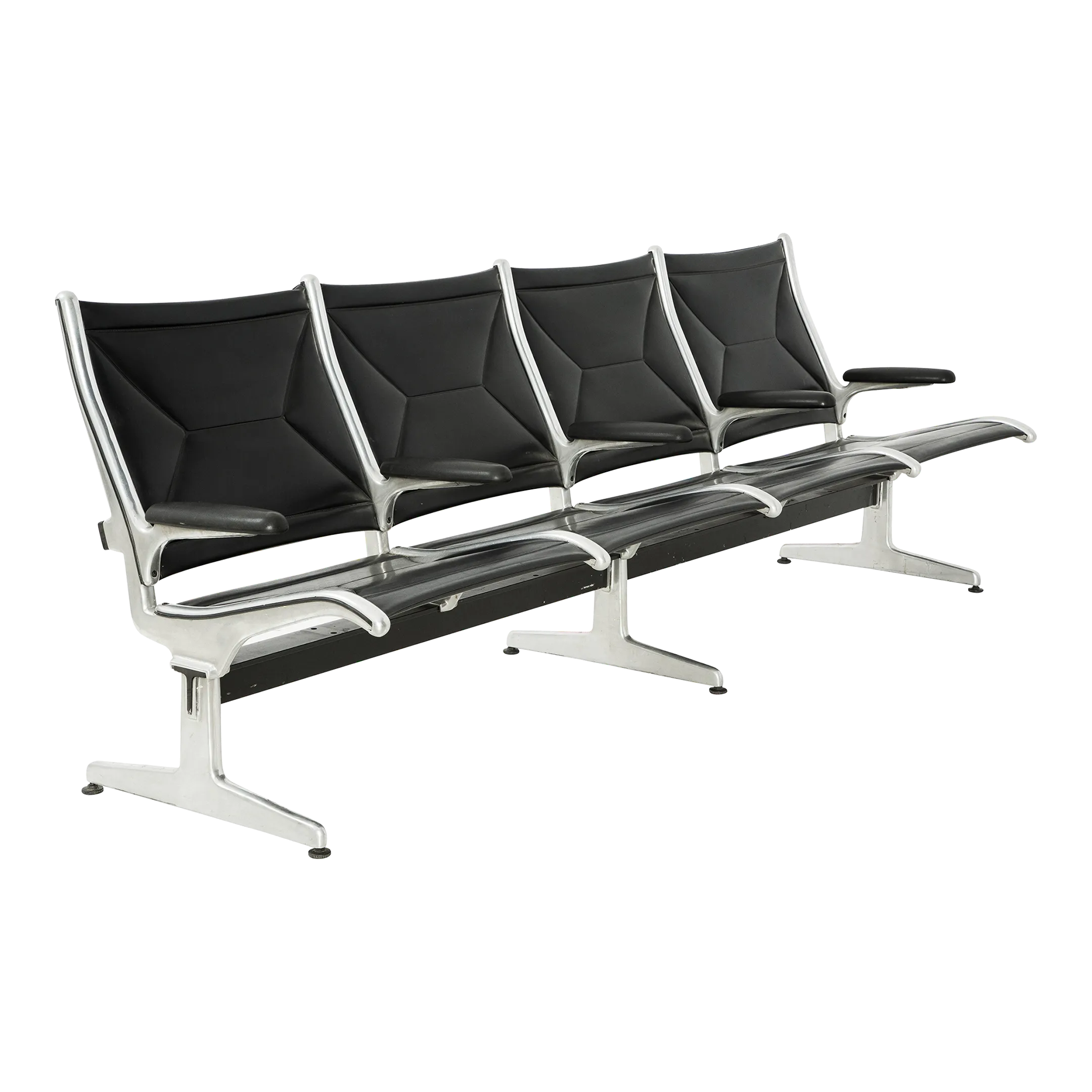 Tandem Sling by Ray and Charles Eames for Herman Miller, Four-Seat