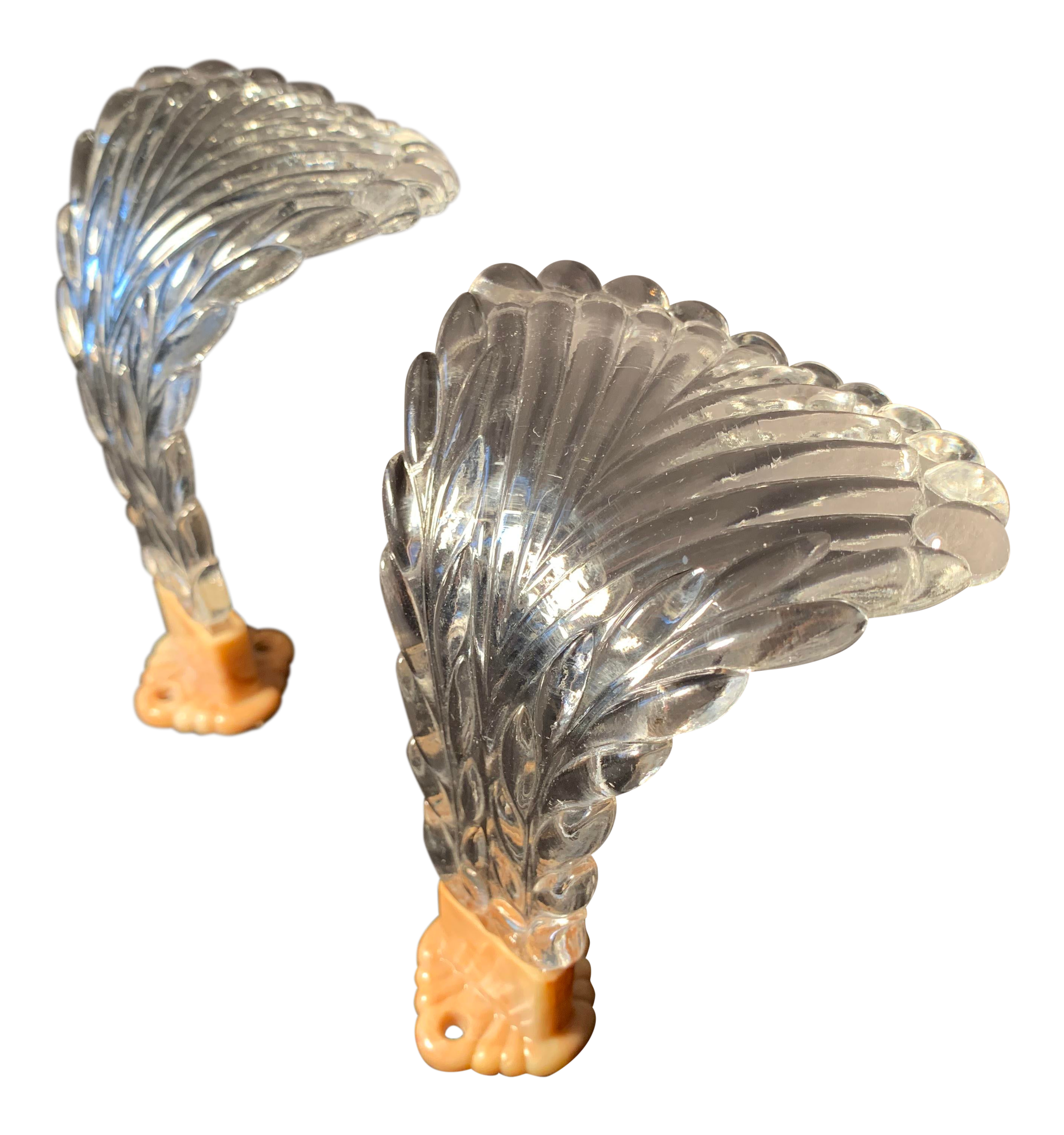 1940s Vintage Art Deco Glass Curtain Tie Backs A Pair Chairish