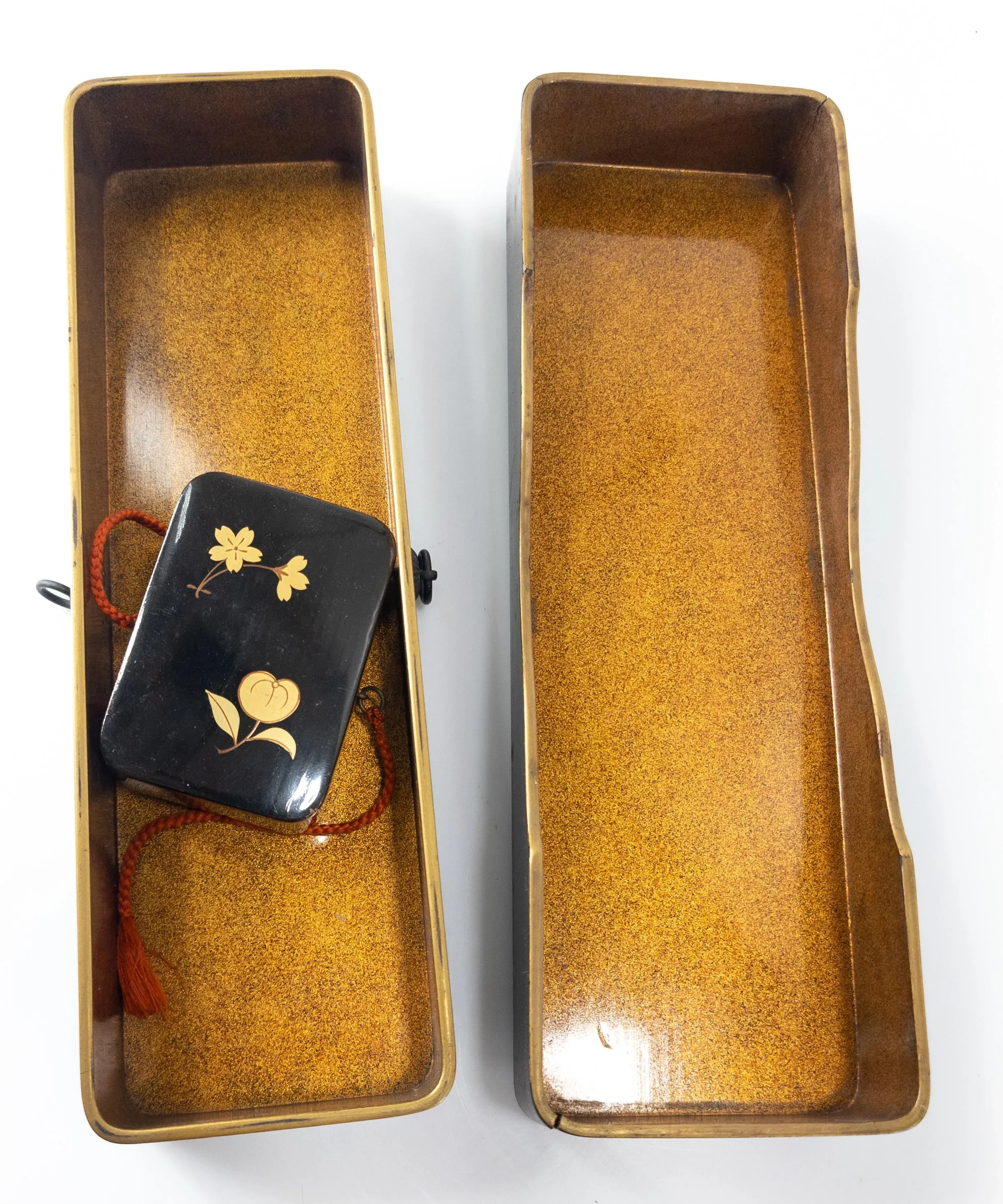 19th Century Japanese Meiji Maki-E Lacquer Gold and Silver Box