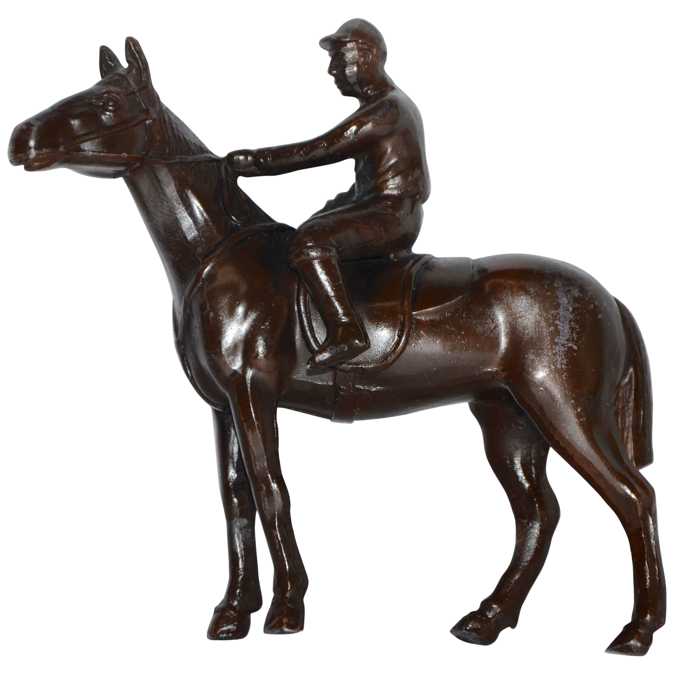 miniature horse and jockey figurines