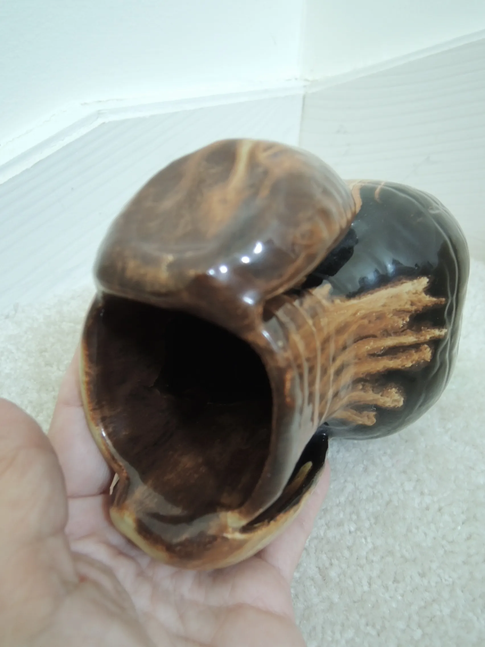 1960s Ceramic Hand Made Stoneware Pottery Vase Boleslawiec Warsaw Poland