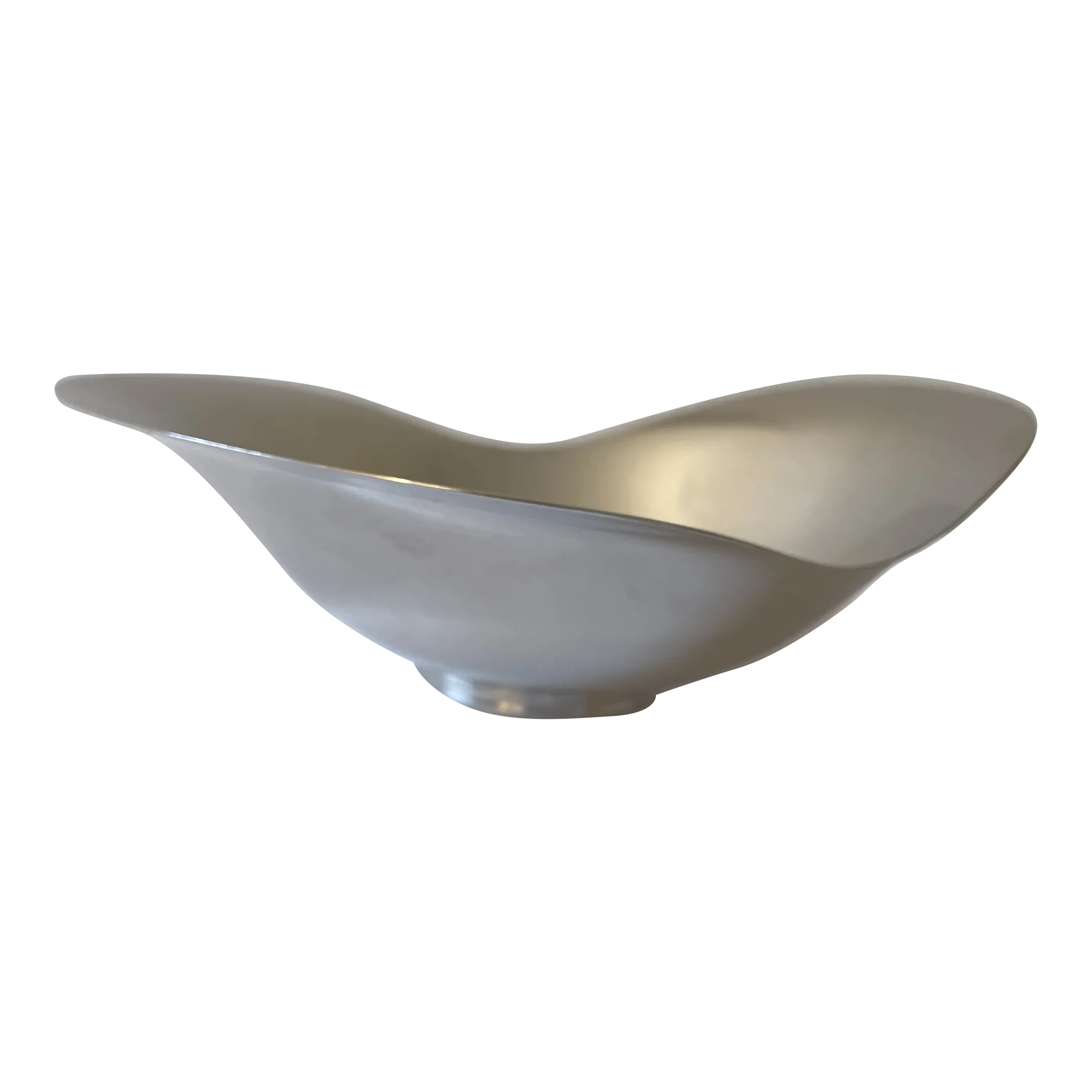 1950s Danish Stainless Steel Amoeba-Shaped Bowl