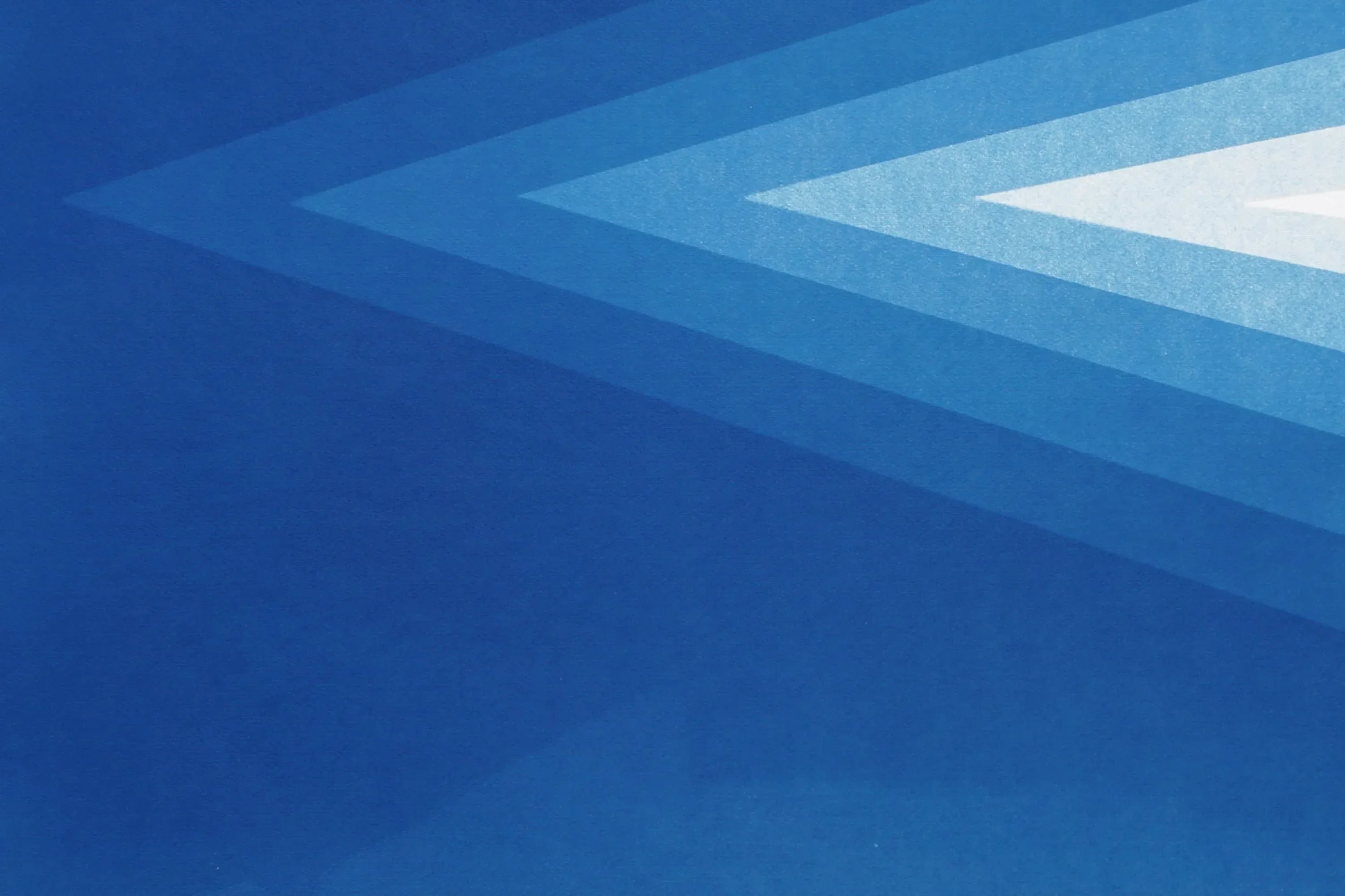 2025, Geometric Minimalism, Horizontal Diptych of Blue Diamond, Handmade Monotype Cyanotype on Watercolor Paper by Kind of Cyan