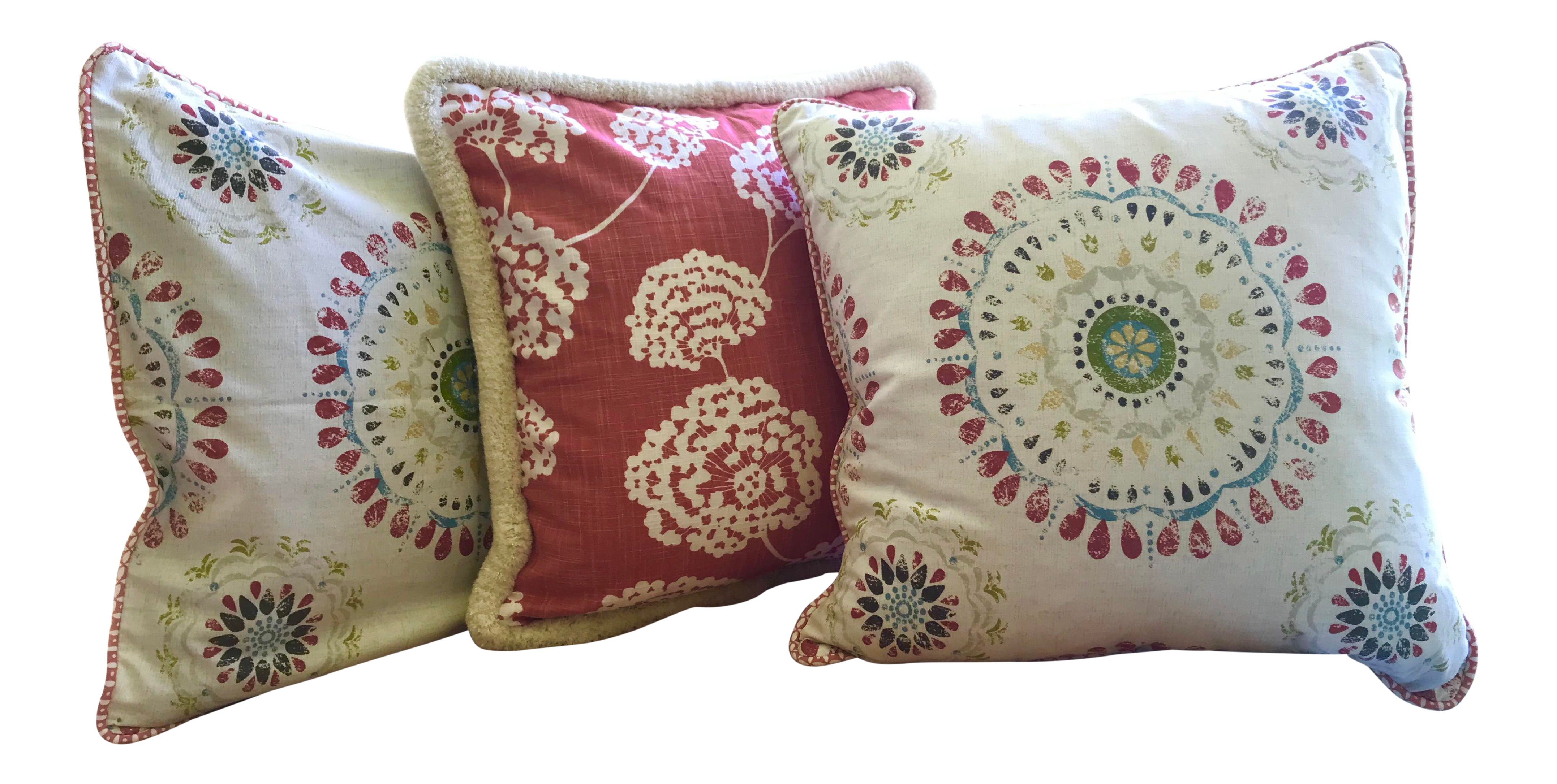 Robert Allen Designer Fabric Pillows Set Of 3 Chairish