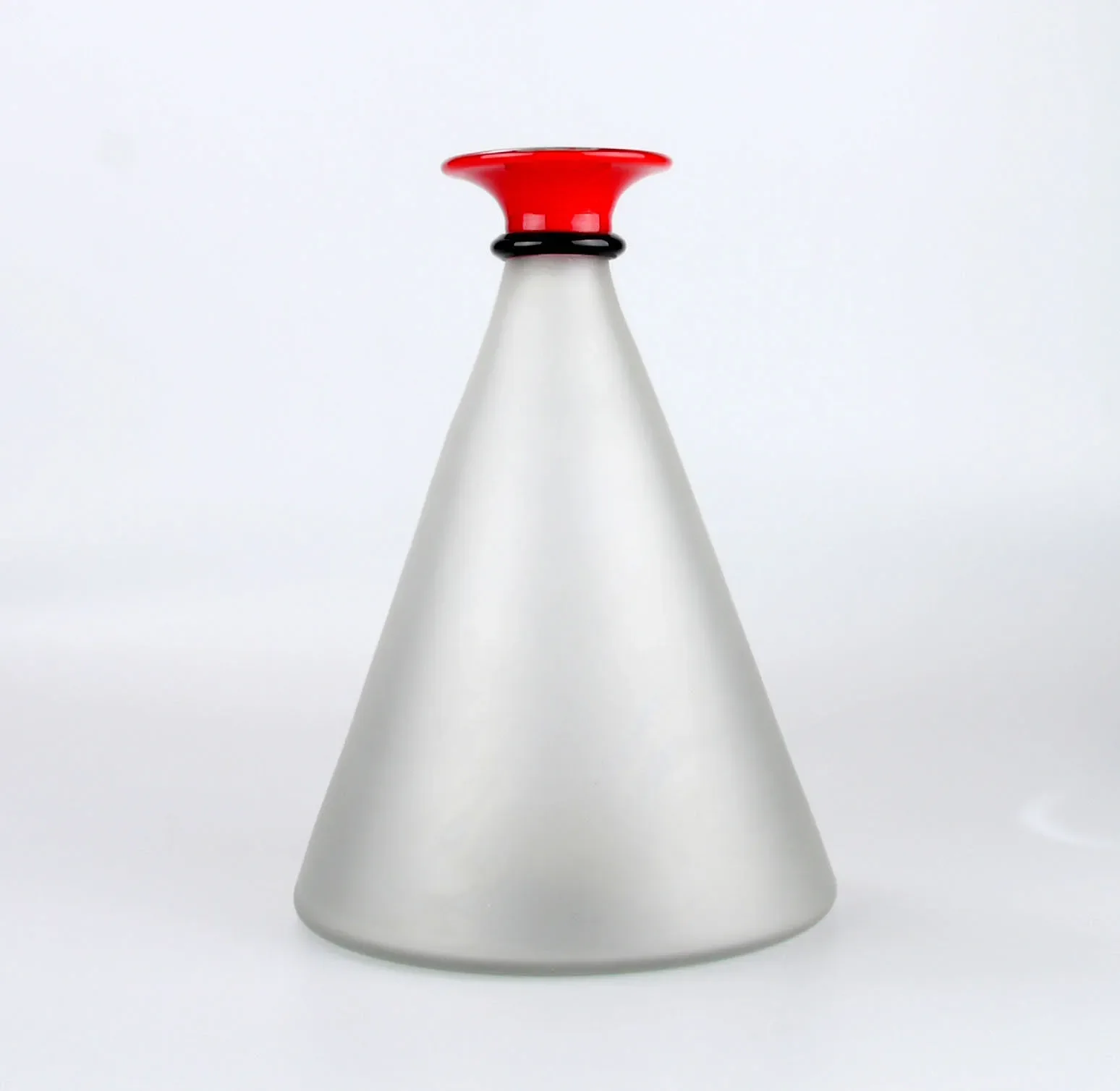 Tall Italian Signed Handblown Glass Decanter