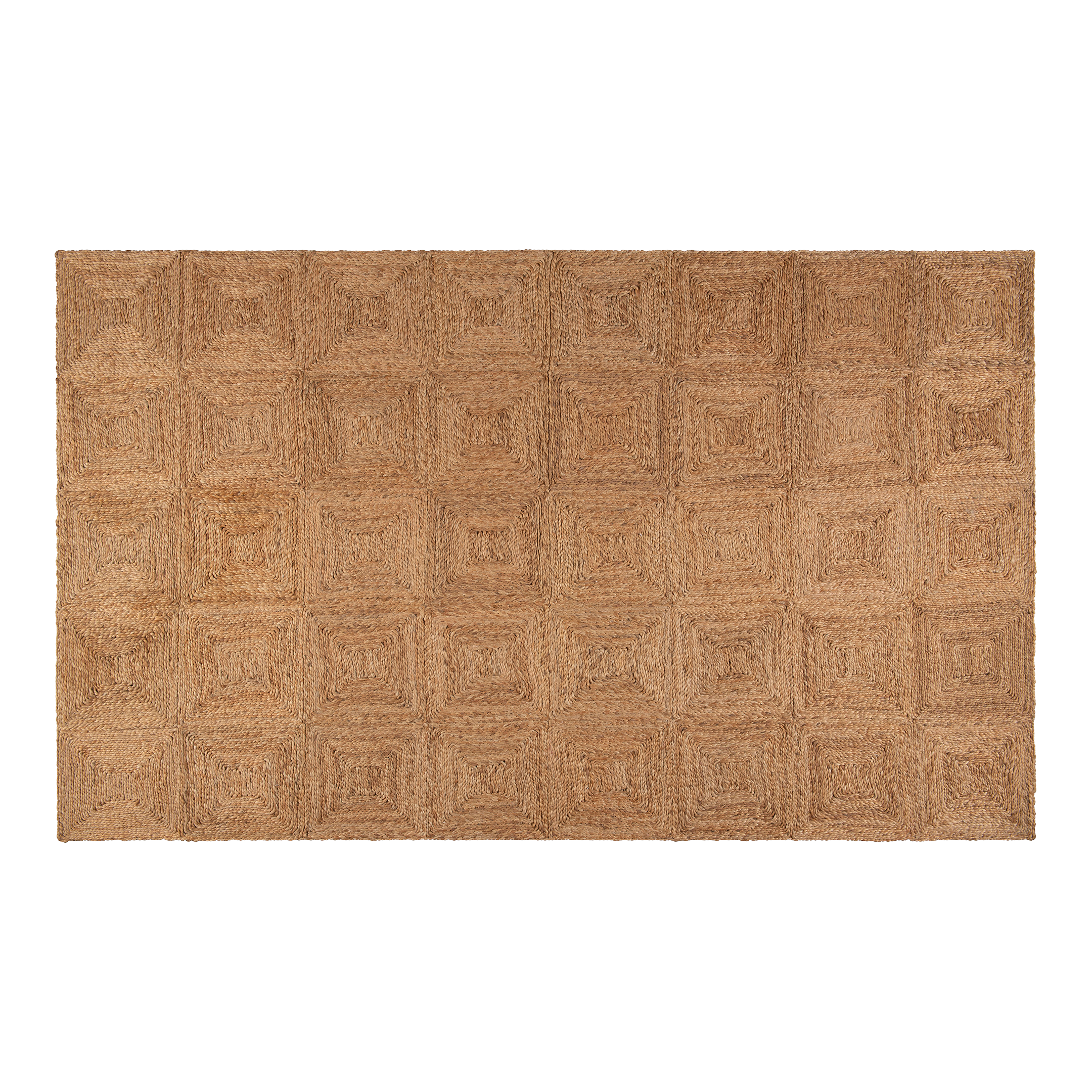 Part & Parcel Goods Jute Block Rug, 8\'x10\', Natural