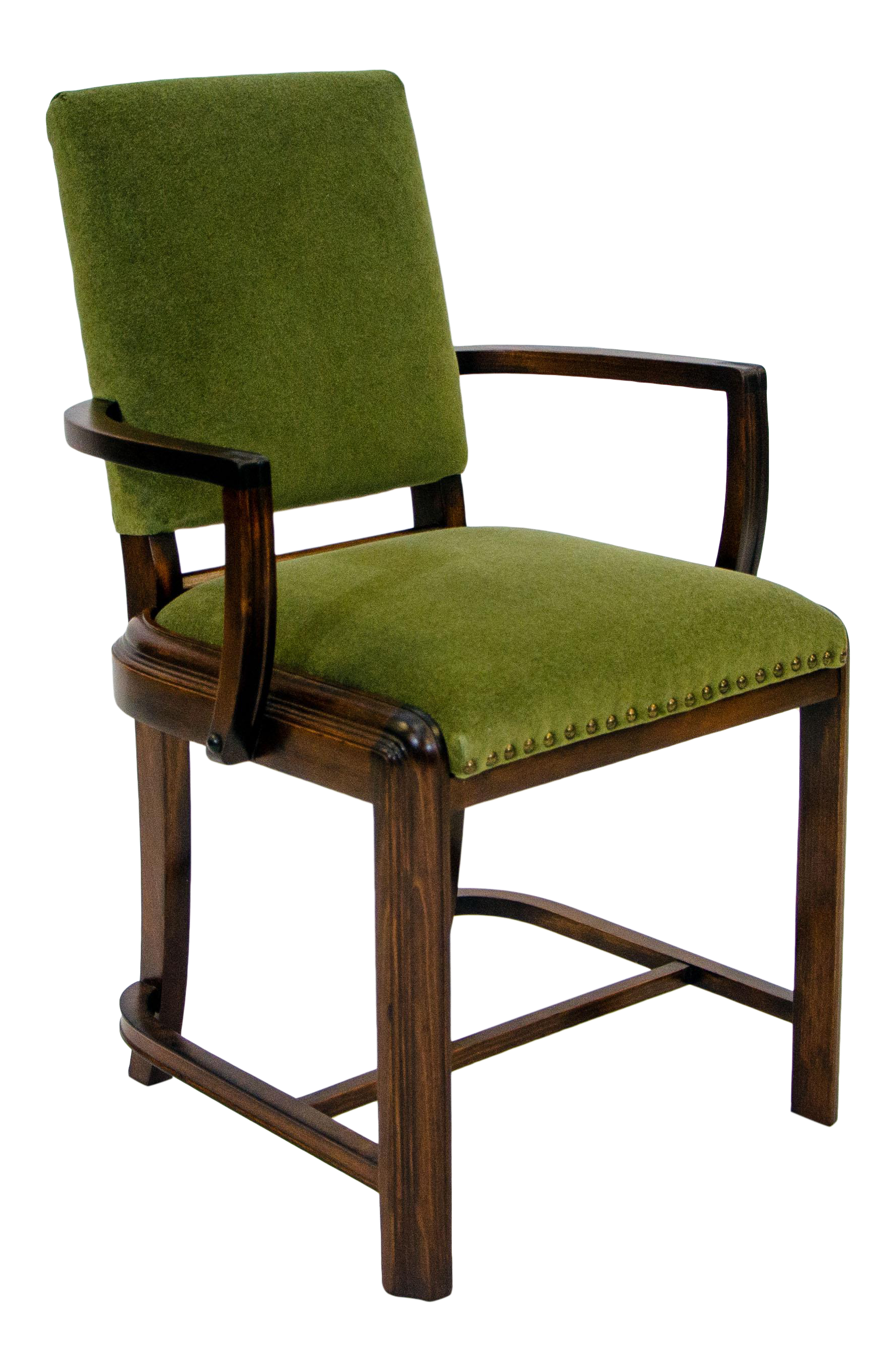 art deco green accent chair