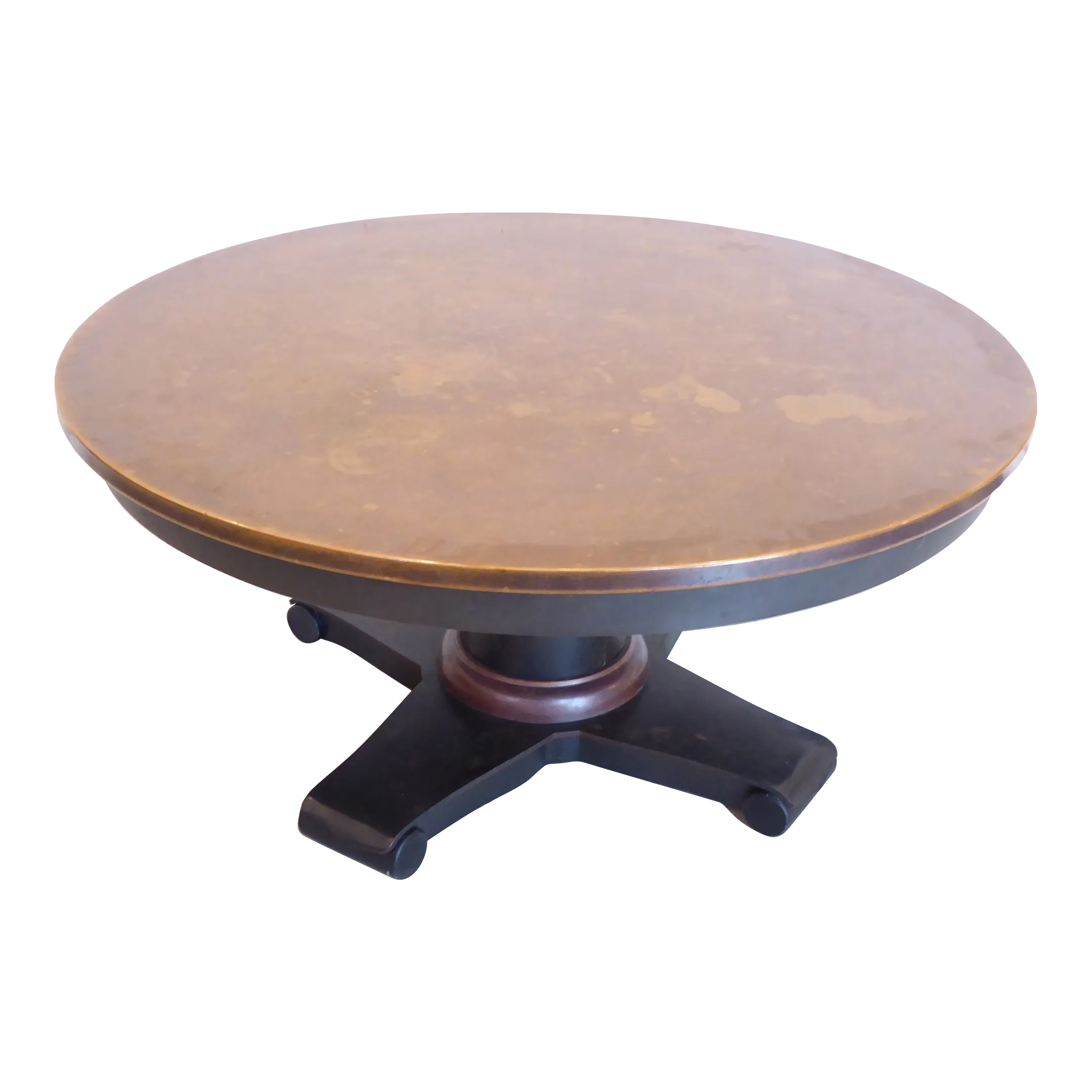 Vintage Copper Top Round Metal Coffee Table Chairish