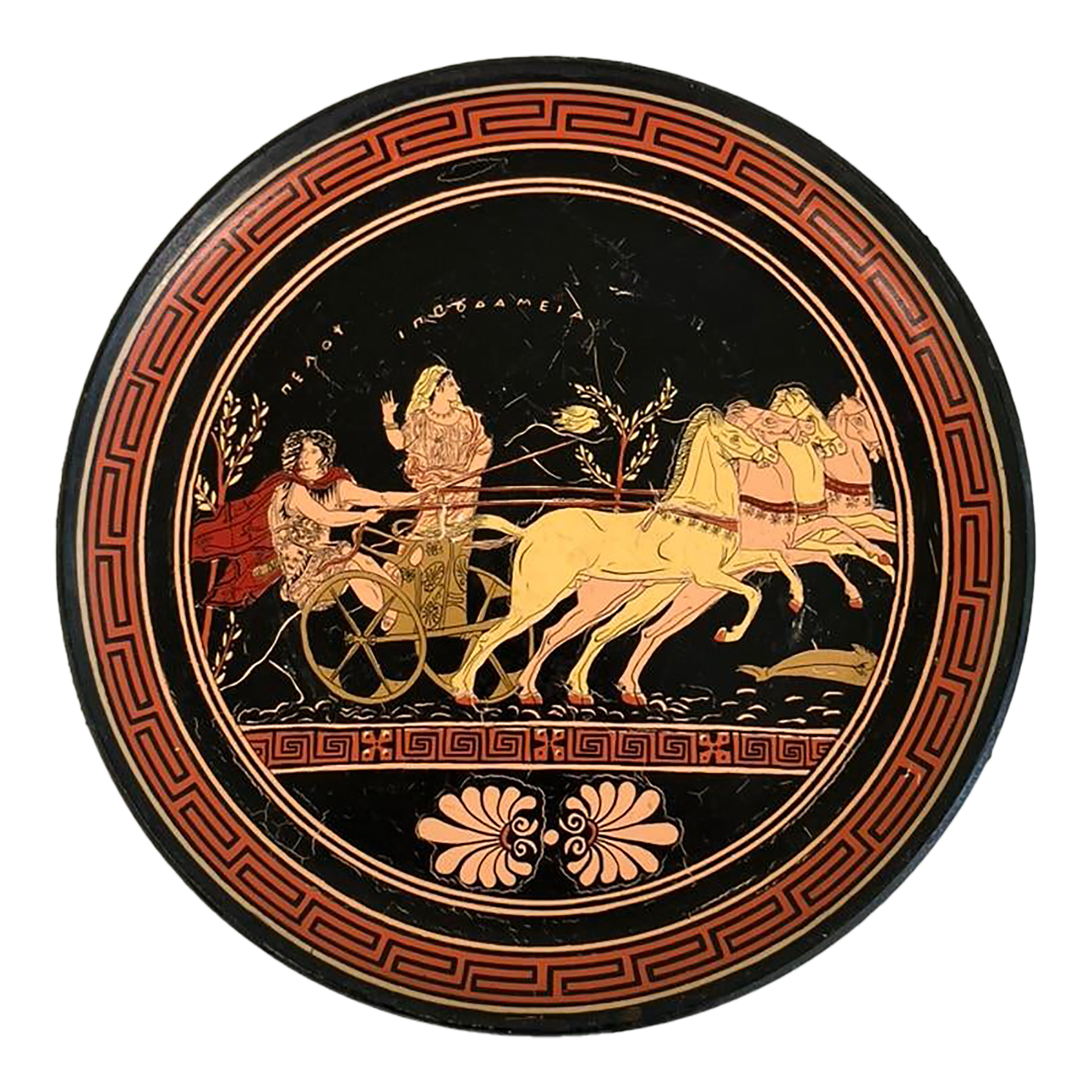 Mid 20th Century Greek Red-Figure Wall Plate – The Abduction of