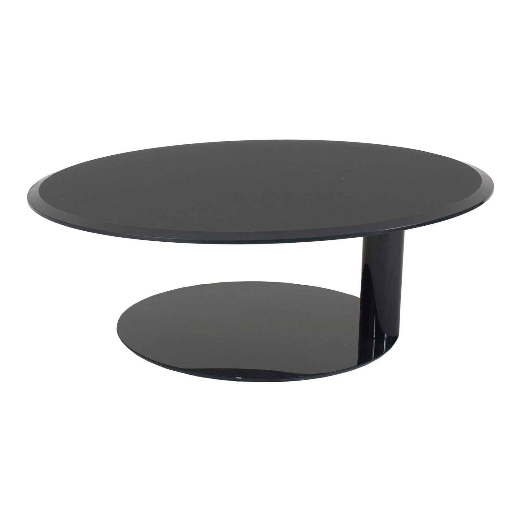 American Modern Dark Gray Lacquered Metal and Glass Coffee Table Chairish