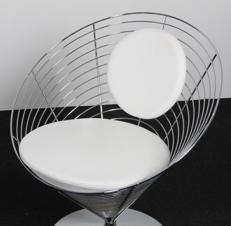 Vintage Wire Cone Chairs by Verner Panton, 1970s, Set of 2