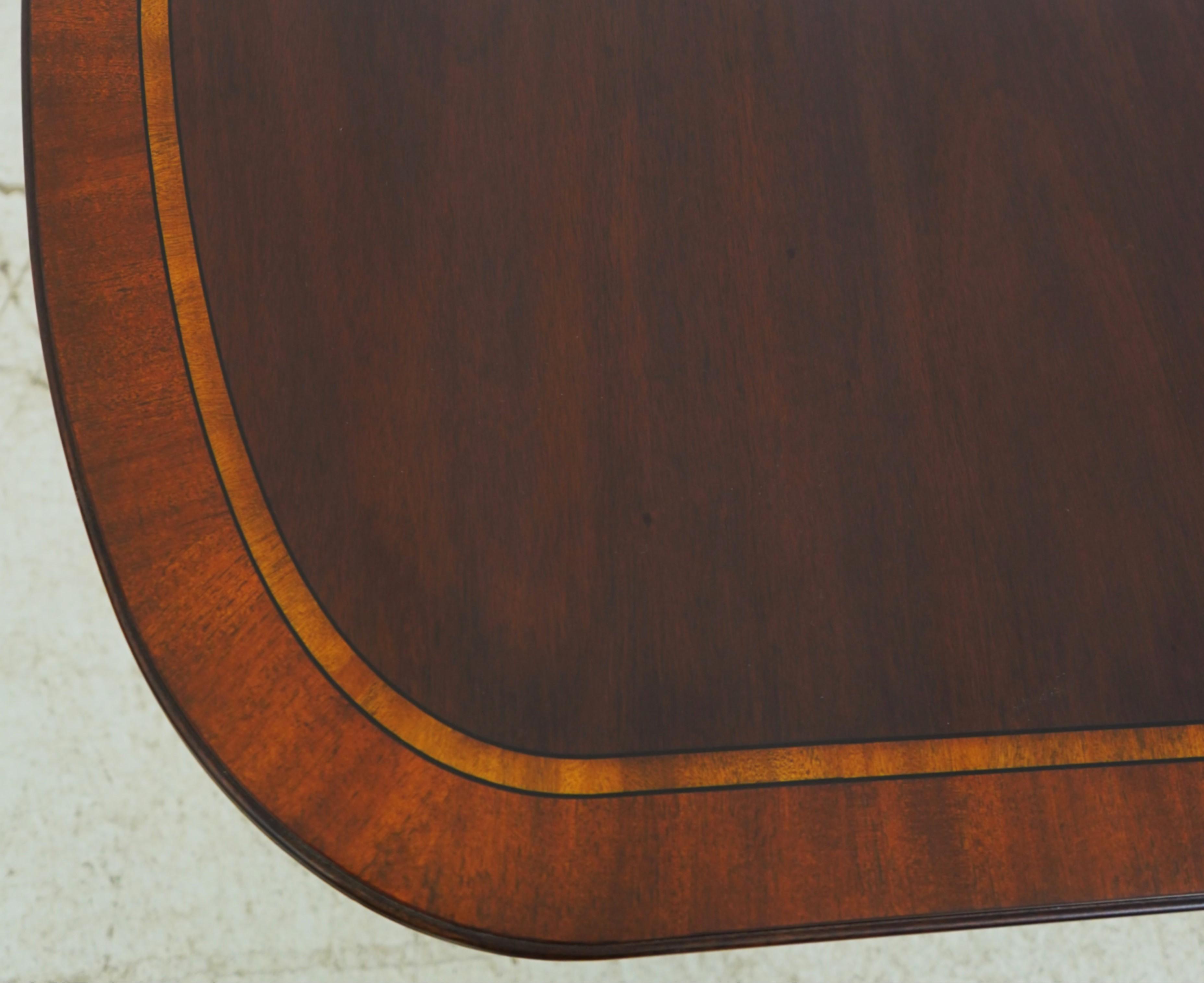 Henkel Harris Model 2207 Banded Mahogany Dining Table | Chairish
