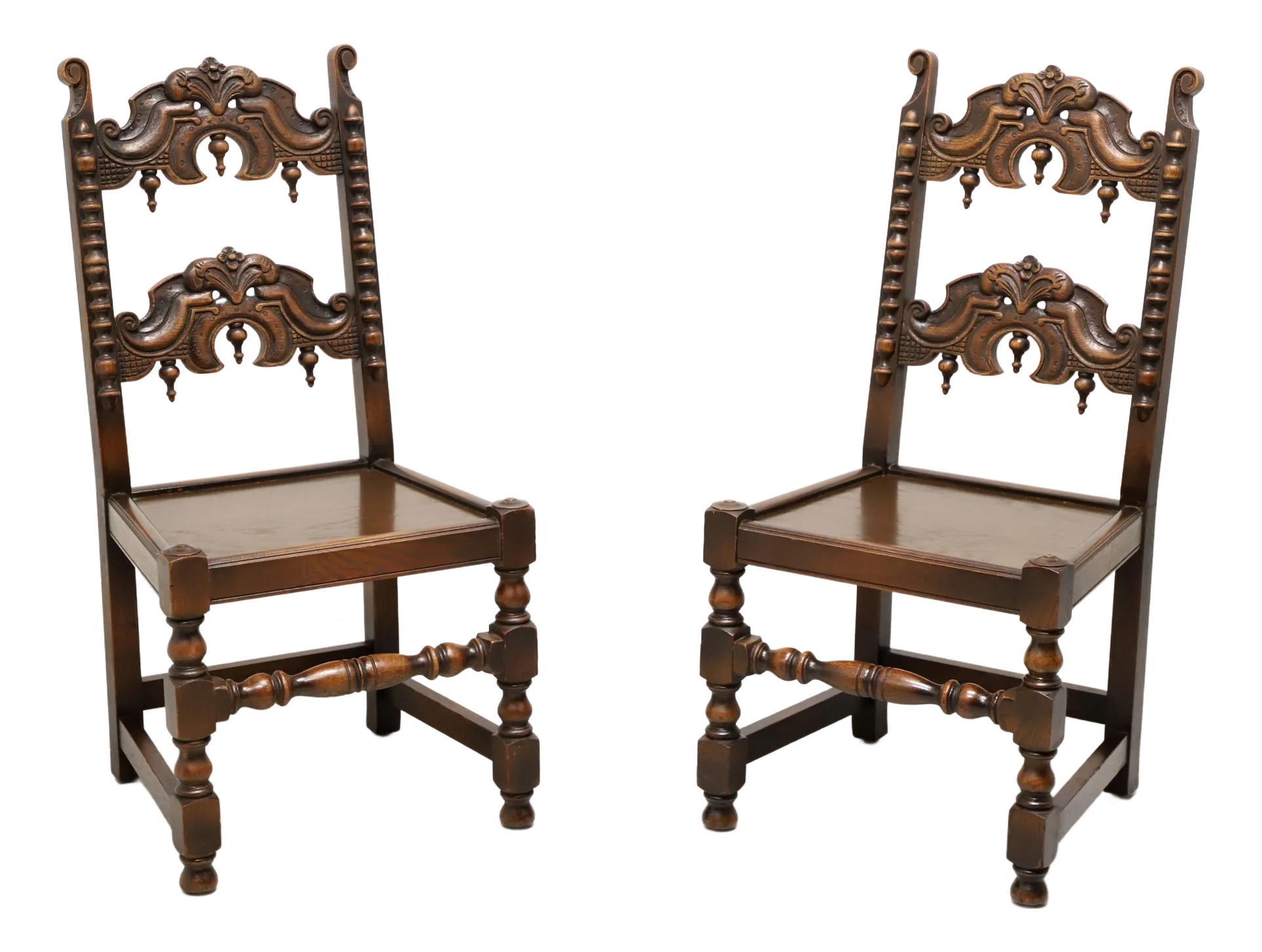 Dior Sauvage Elixir Grand Rapids Bookcase and Chair Co Antique Early 20th Century Oak Gothic Revival Dining Side Chairs - Pair C
