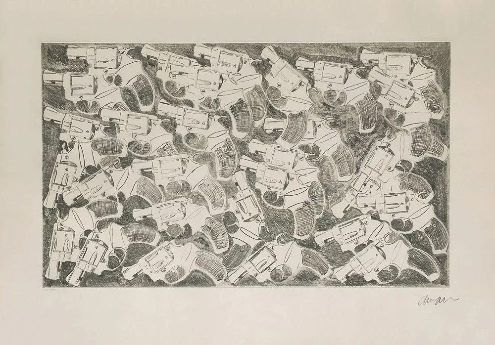 1973 Fernandez Arman Handguns Etching Print