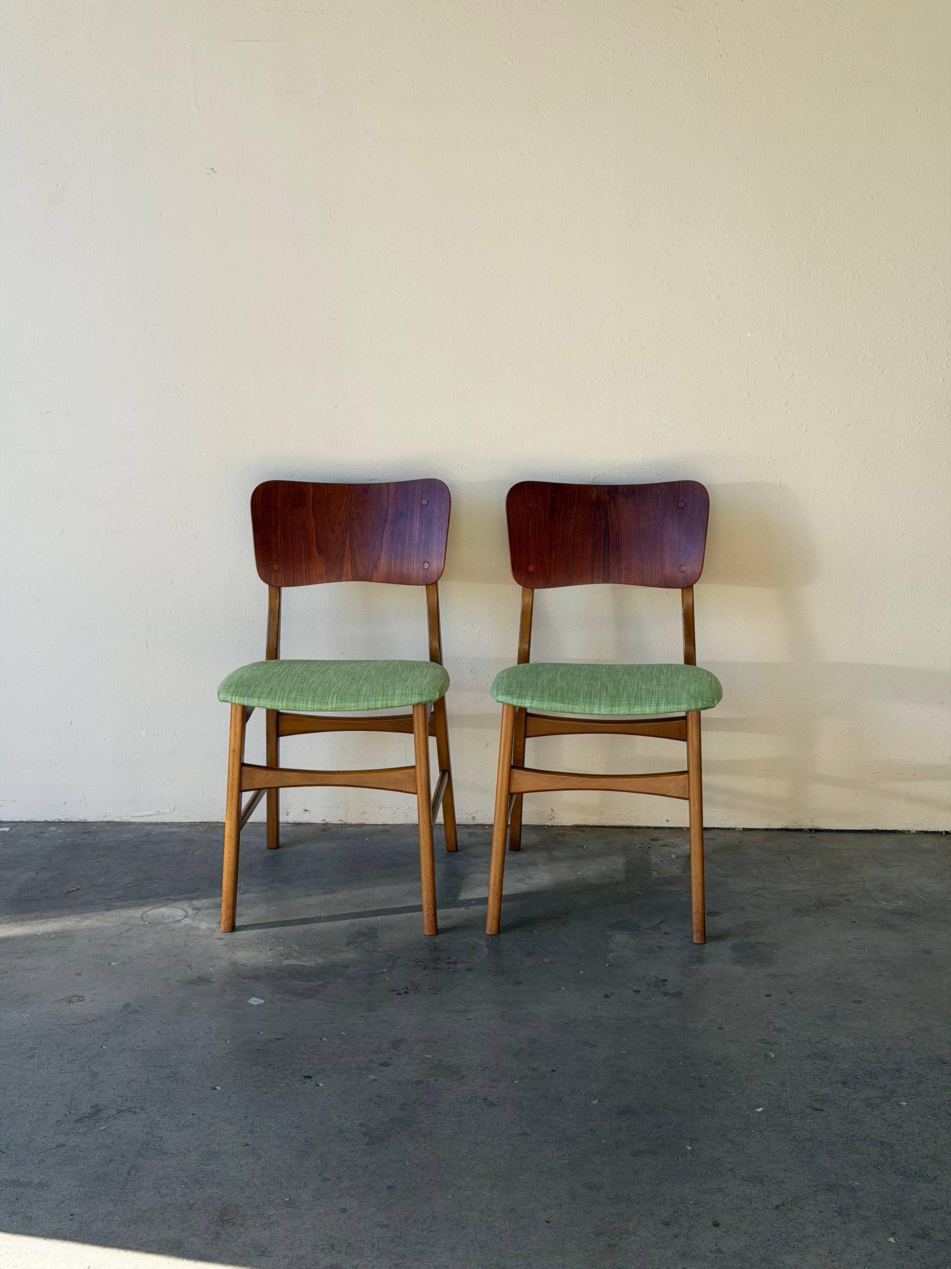 Set of 2 Teak Dining Chairs by Ib Kofod-Larsen for Christensen
