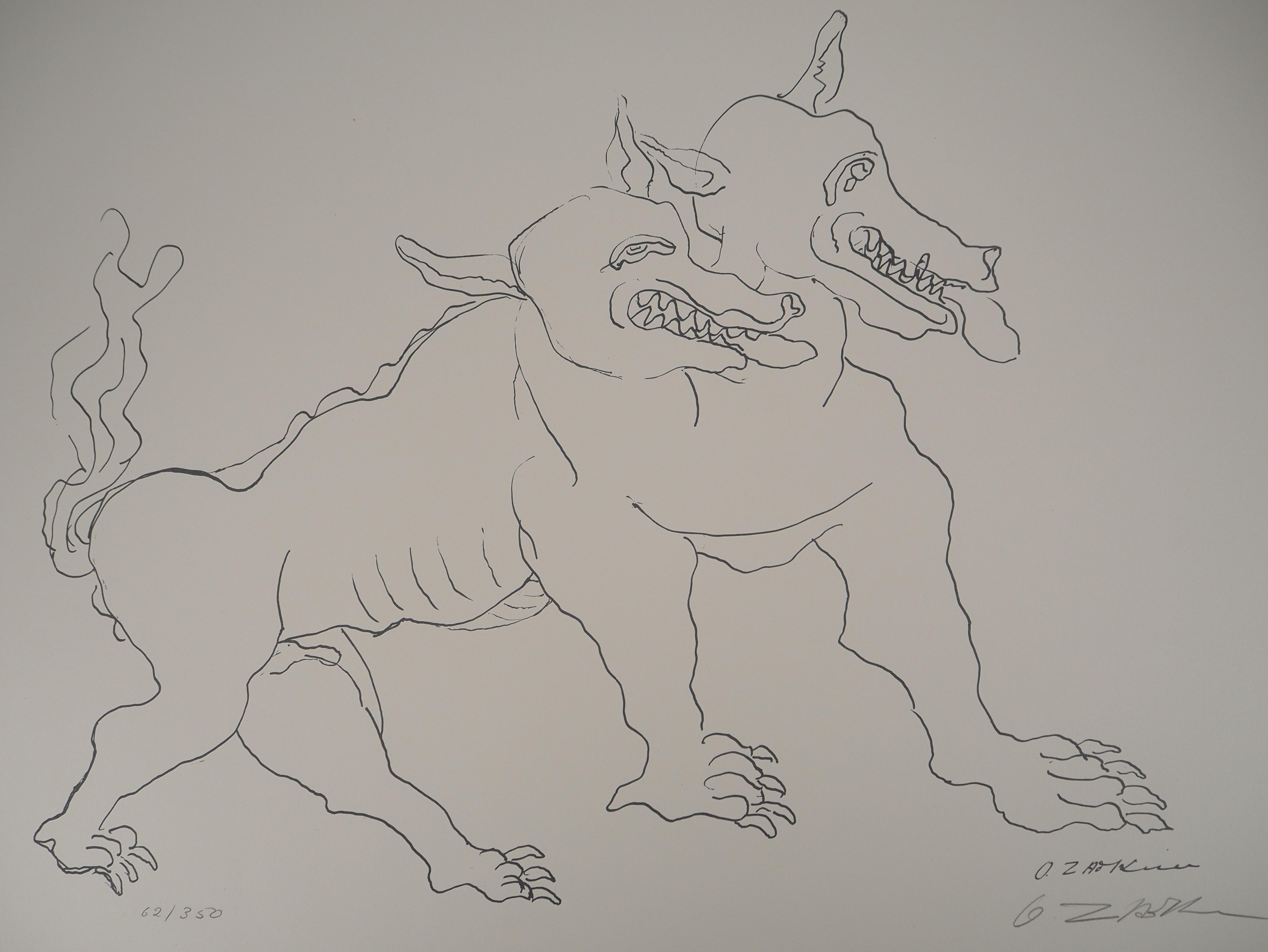 Ossip Zadkine, Mythology: Hercules and Cerberus, Original Lithograph