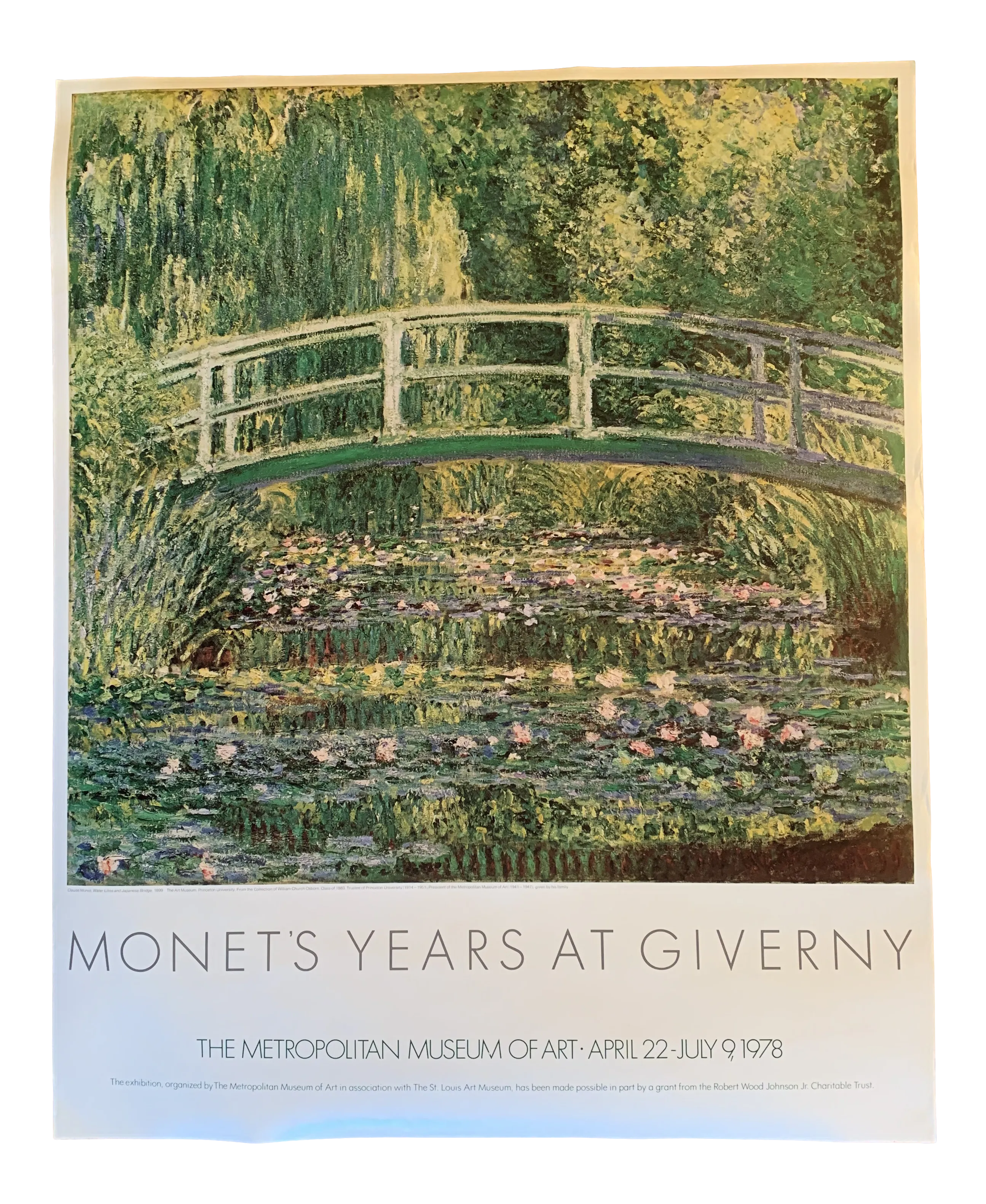 1978 Claude Monet Metropolitan Museum of Art Exhibition Poster