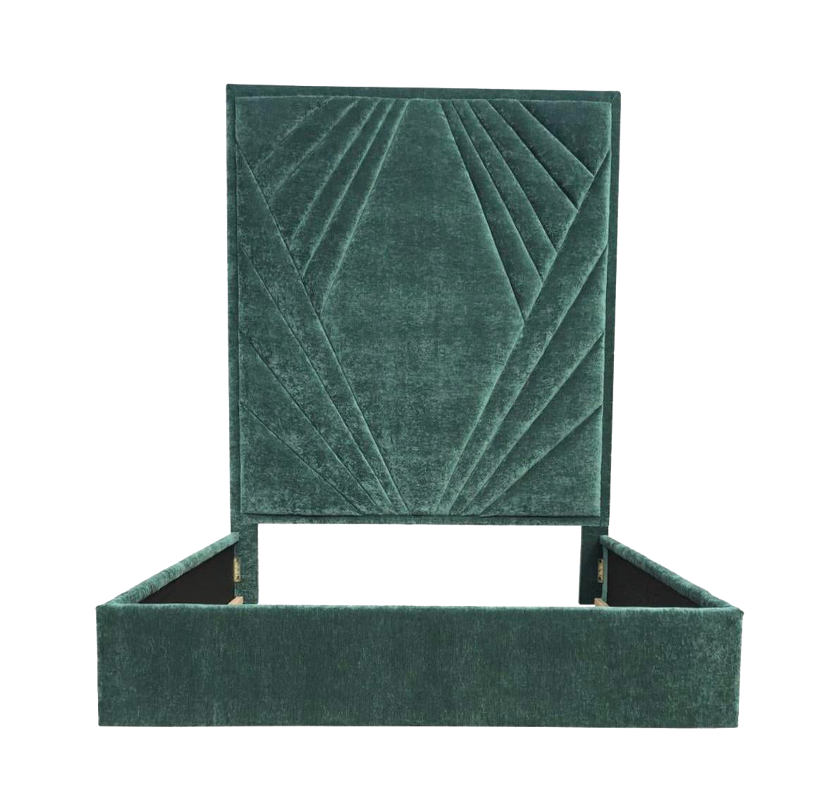 Extra Tall Headboard Upholstered Channel Tufted Bed, California King