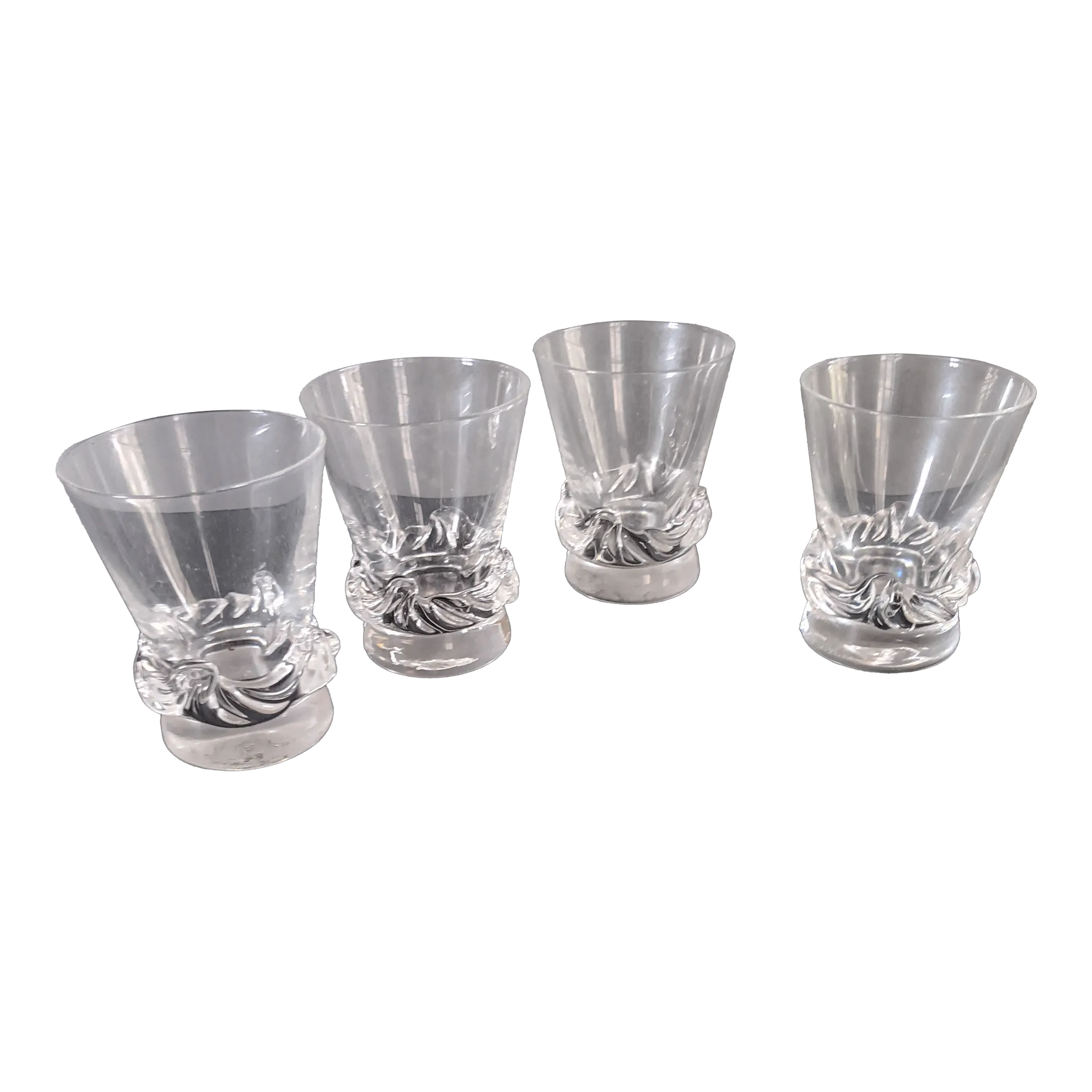 Mid 20th Century Daum Crystal Cordial Glasses- Set of 4 | Chairish