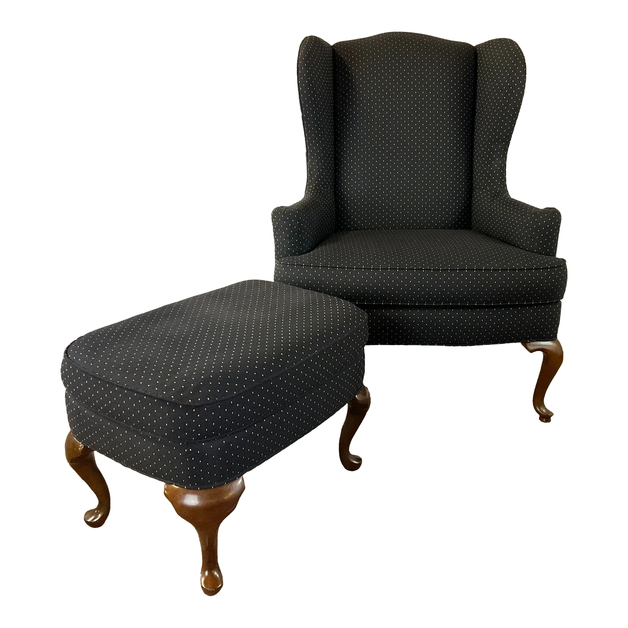 Queen anne chair and footstool new arrivals