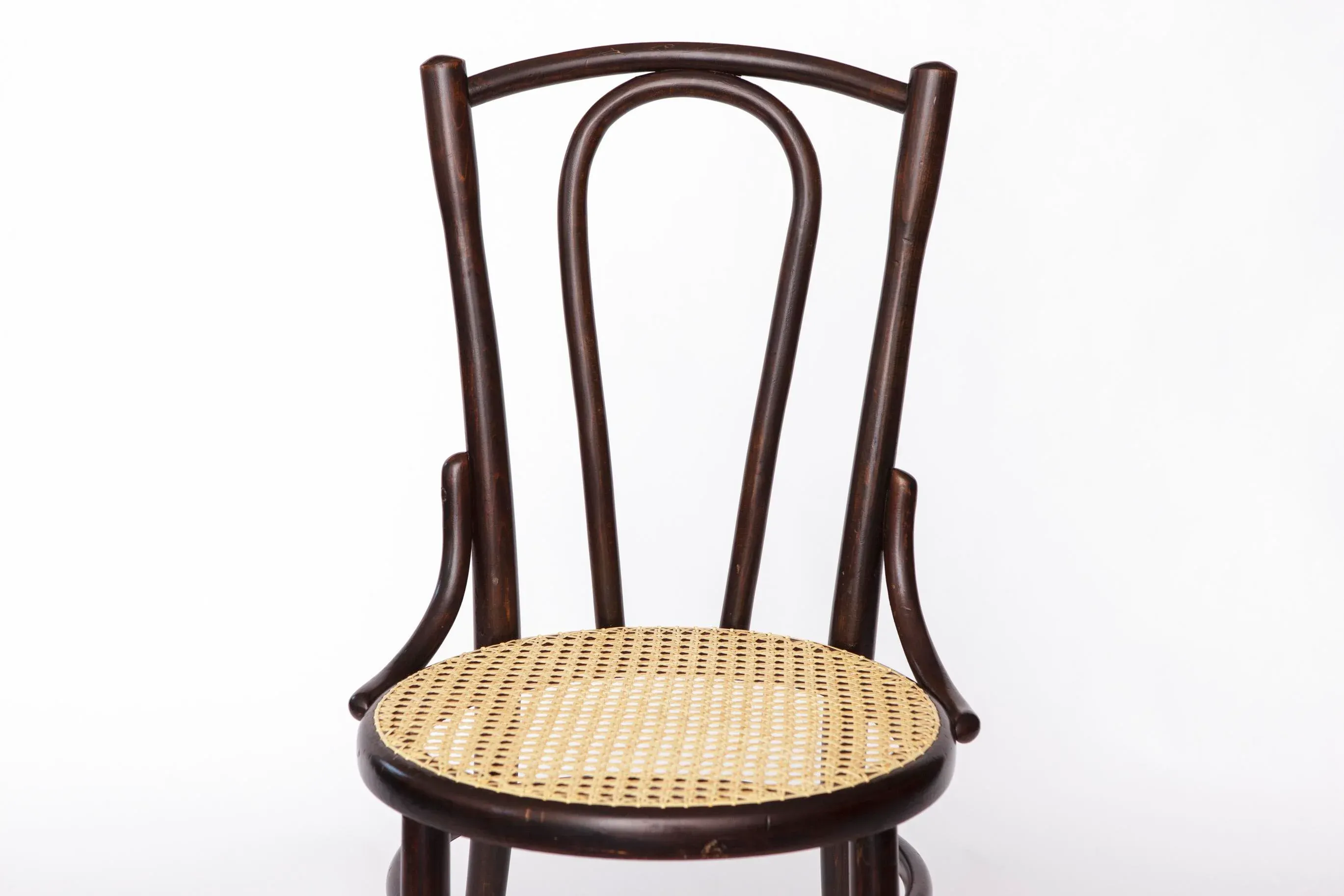 Early 20th Century Bentwood Chair with Beechwood Frame & New Cane