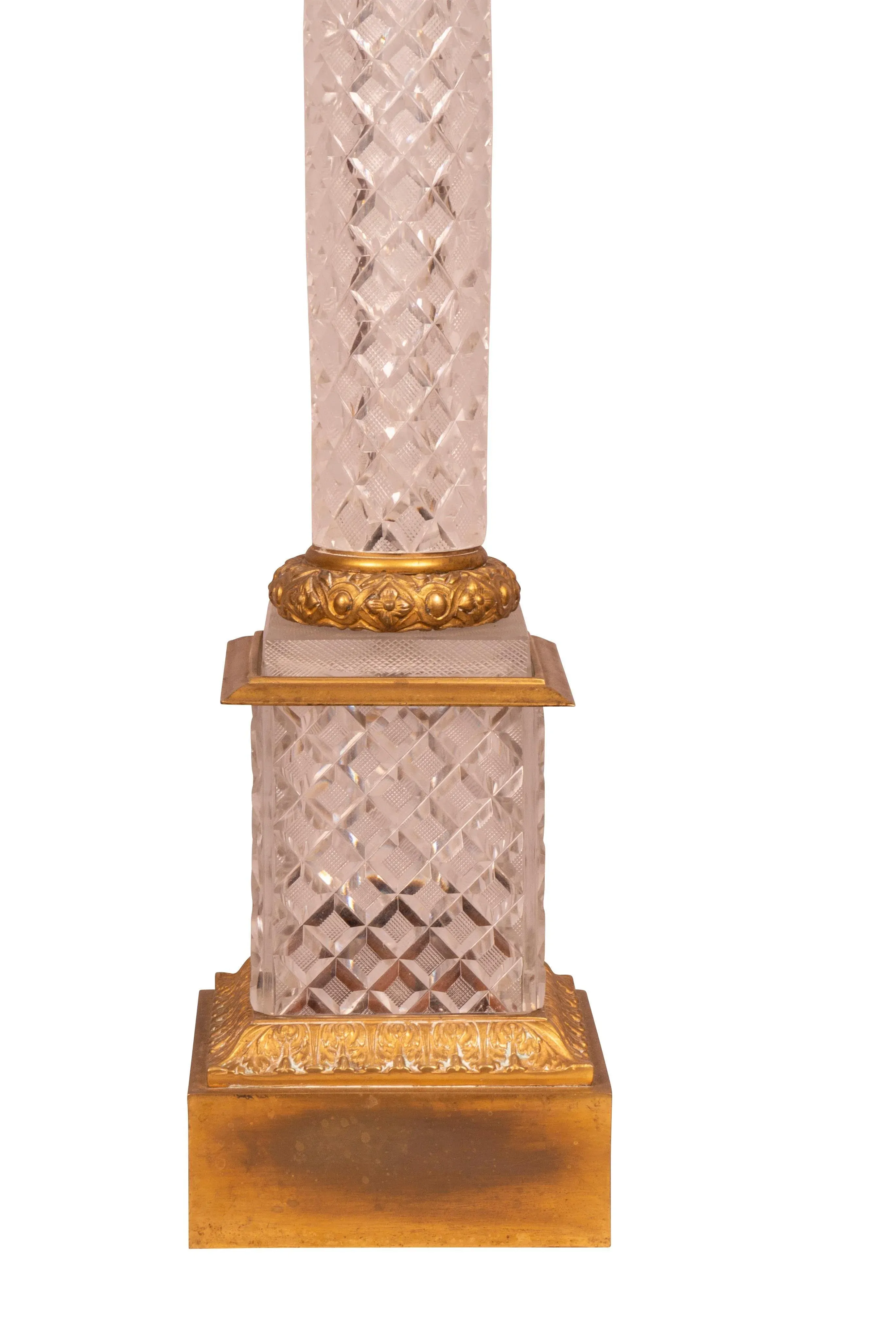 Baccarat Style Cut Glass and Bronze Mounted Table Lamp main image 3